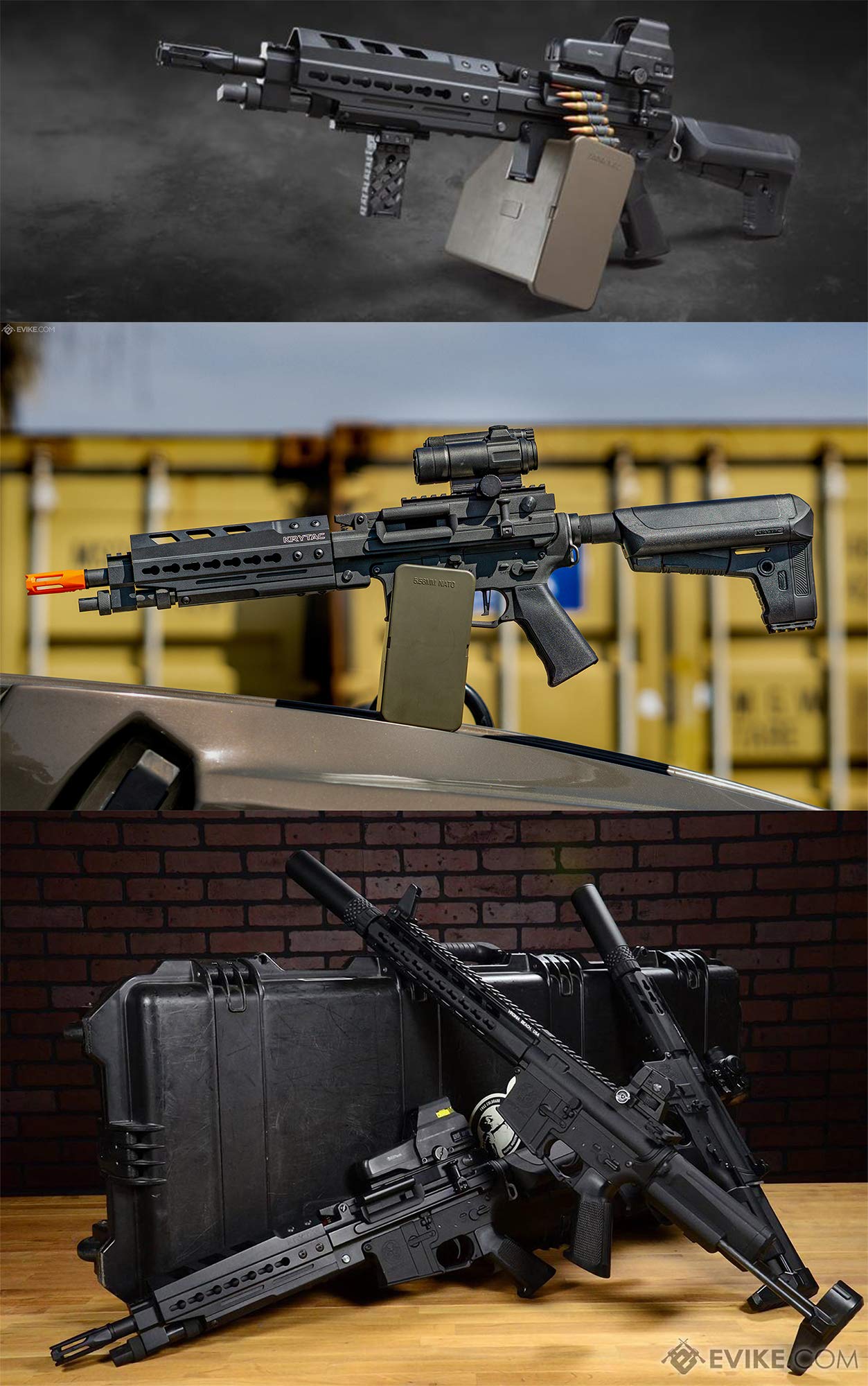 Evike Krytac Full Metal Trident MKII LMG Airsoft AEG Light Machine Gun