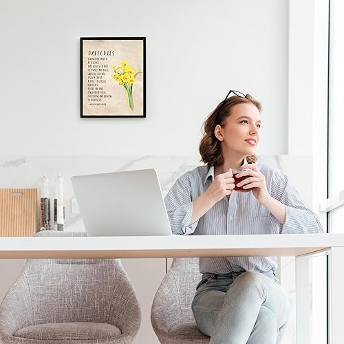 Miniatura 3 de Daffodil Flowers - Inspirational Wall Decor, Motivational Wall Art Rustic Decor Poetry Print For Living Room Decor, Bedroom Decor, Home Decor,