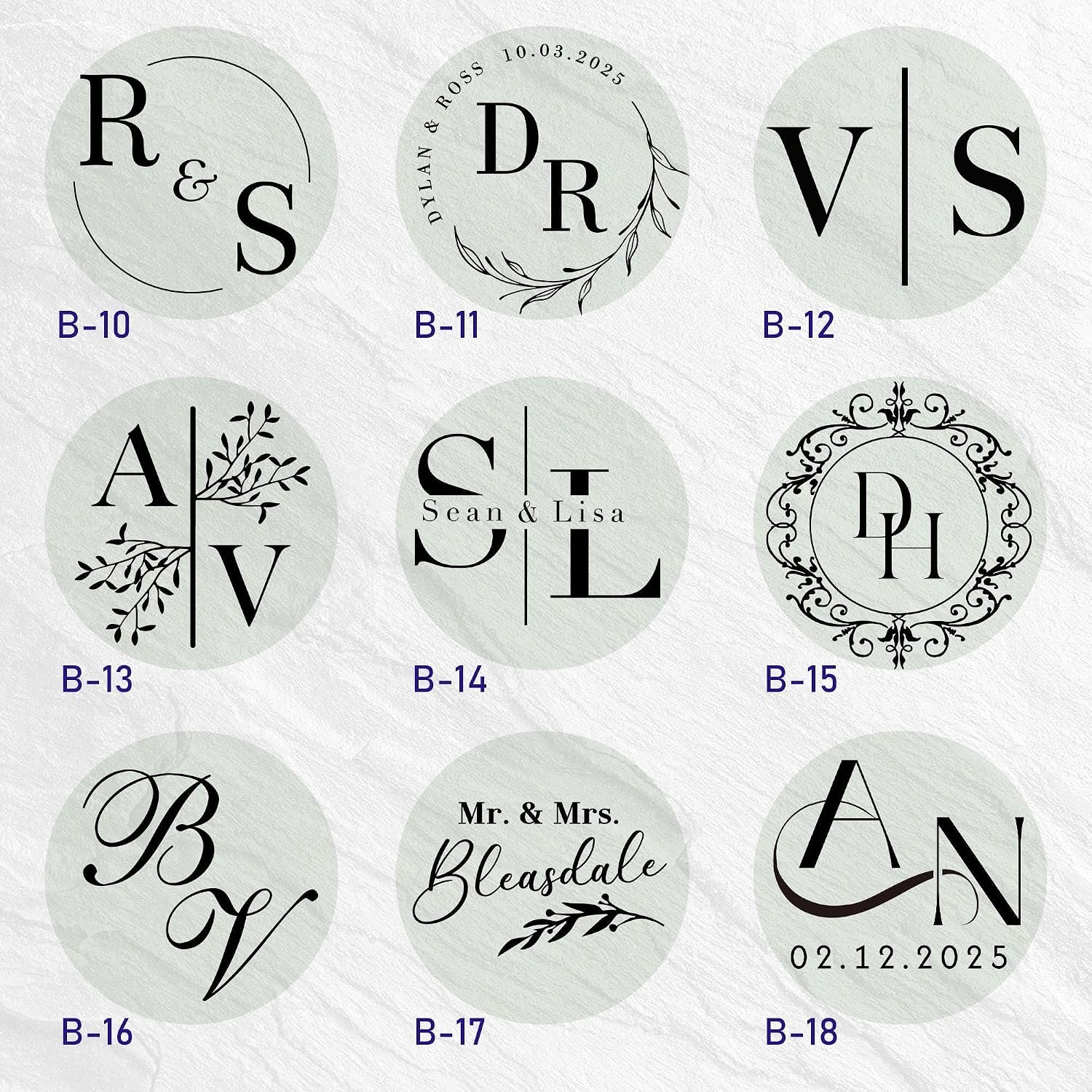 Personalized Wedding Embosser - Monogram Embosser, Napkin Embossers, for Envelope and Invitation