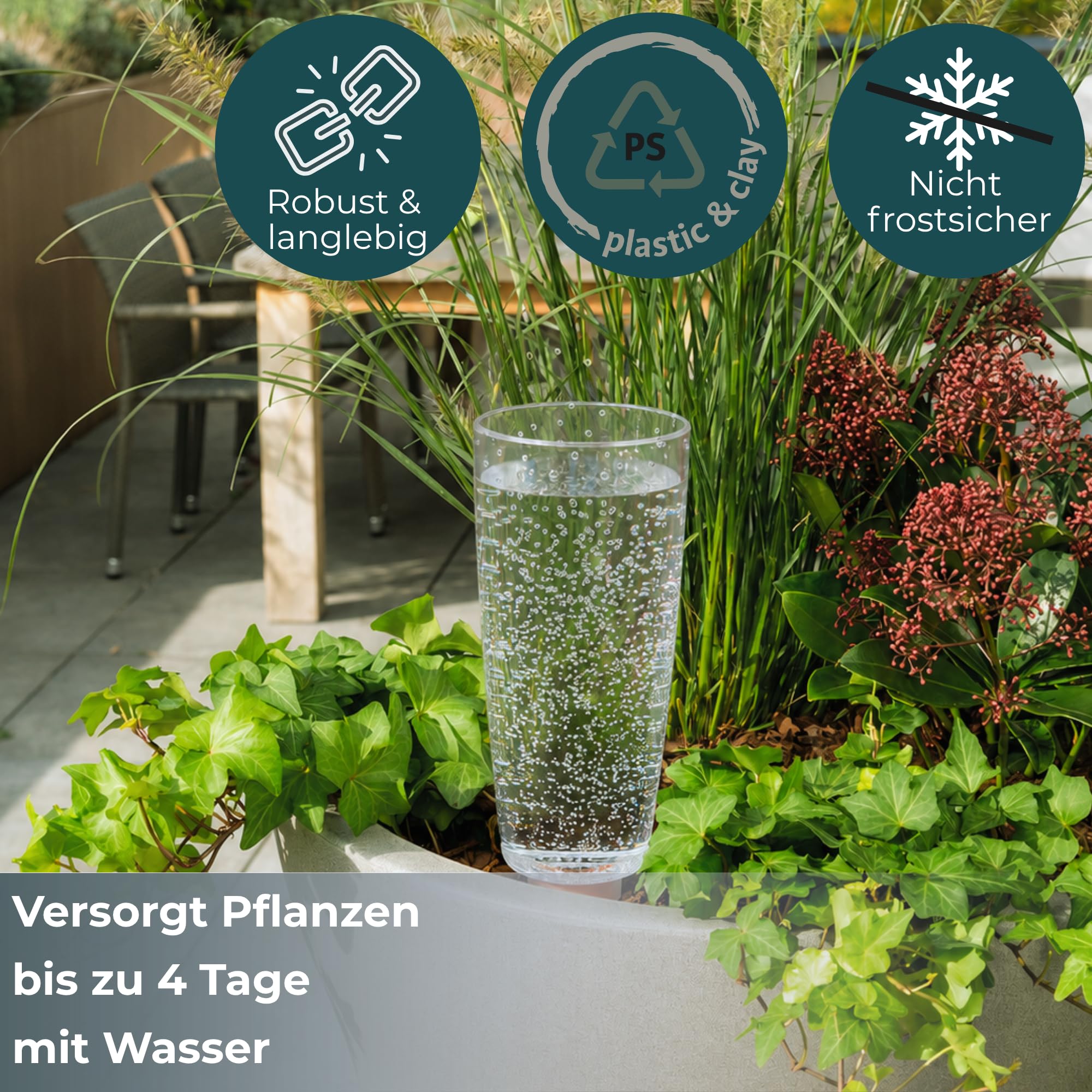 Scheurich Copa M Distributeur d'eau, distributeur d'eau, boule d'irrigation, vert transparent (4, transparent)