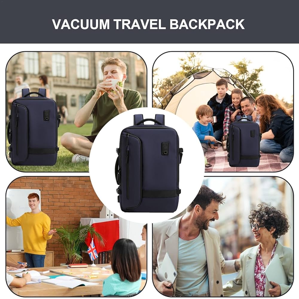 〇Of57 未使用 真空圧縮 バックパック トラベルバッグ ブラック 〇Of57 未使用 真空圧縮 バックパック トラベルバッグ ブラック