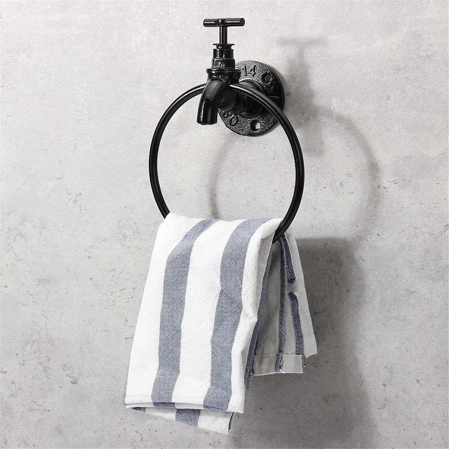 Towel Ring Retro Kitchen Bathroom Storage Rack for Bath, Kitchen, Hotel