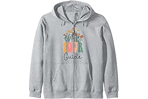 Retro Groovy Floral Tour Guide Wildflower Tees For Women Zip Hoodie