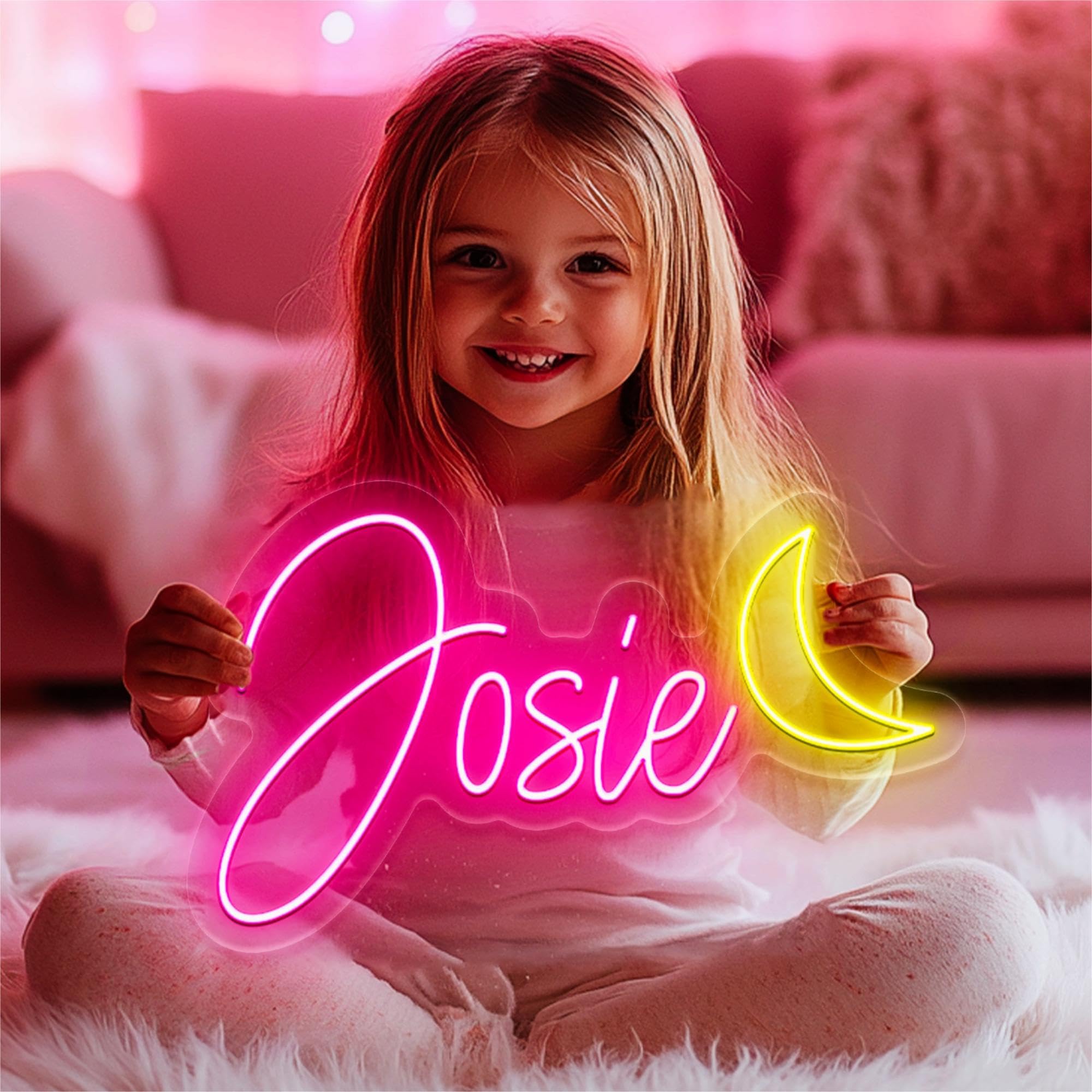Custom Neon Signs, Neon Sign Customizable for Wall Decor, Custom Kids Name Sign,Personalized Neon Sign for Wedding Birthday Party Christmas Gifts