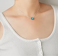 Vista 4 de Real Crystal Pendant Necklace Jewelry 925 Sterling Silver Chain Necklace for Women Dainty Birthstone Jewelry Necklace for Women Healing Chakra