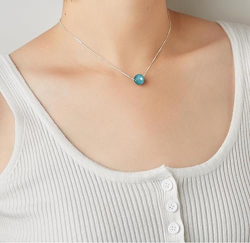 Miniatura 4 de Real Crystal Pendant Necklace Jewelry 925 Sterling Silver Chain Necklace for Women Dainty Birthstone Jewelry Necklace for Women Healing Chakra