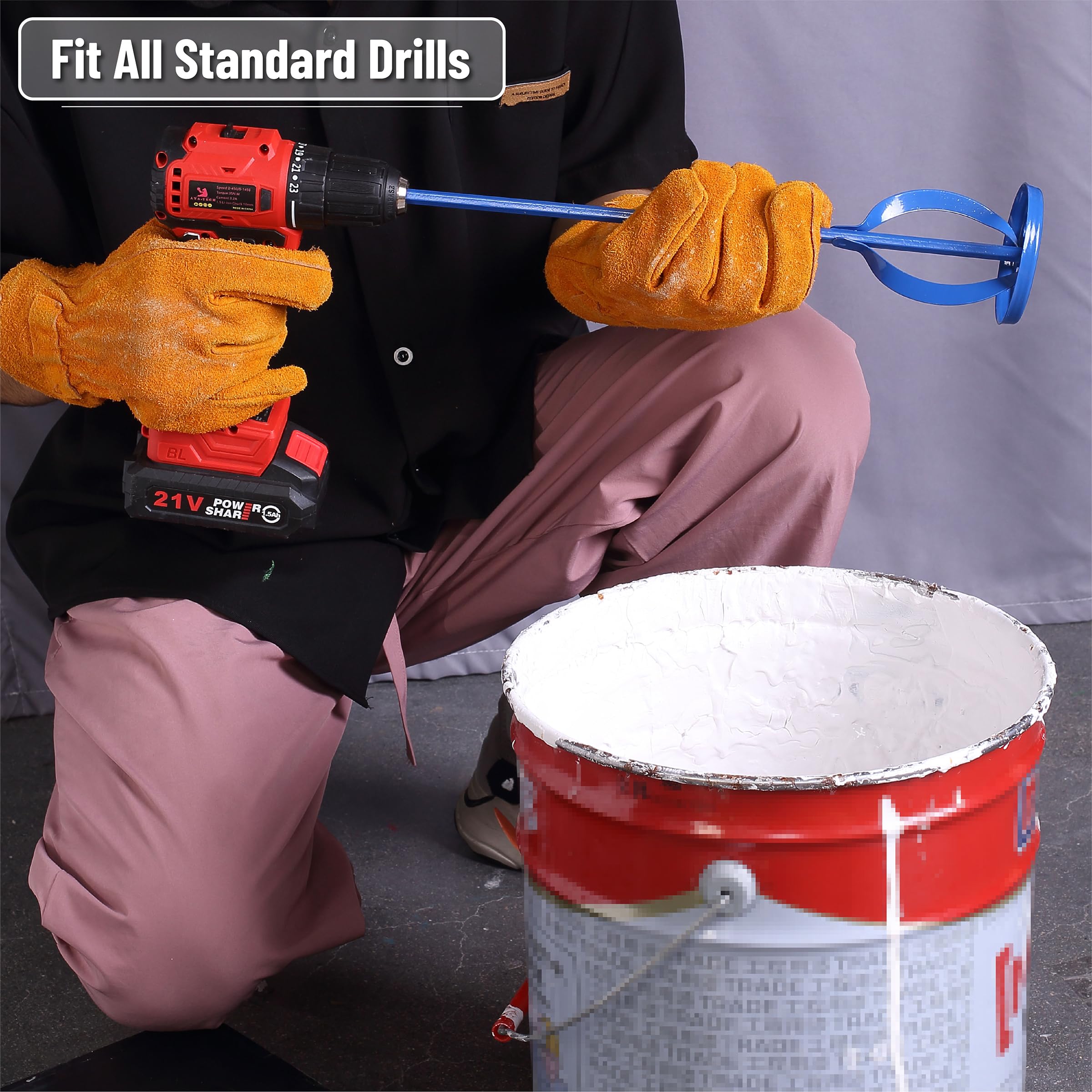 Snapklik.com : Bates- Paint Mixer, 1 To 3 Gallon Buckets, Navy Blue Mud ...