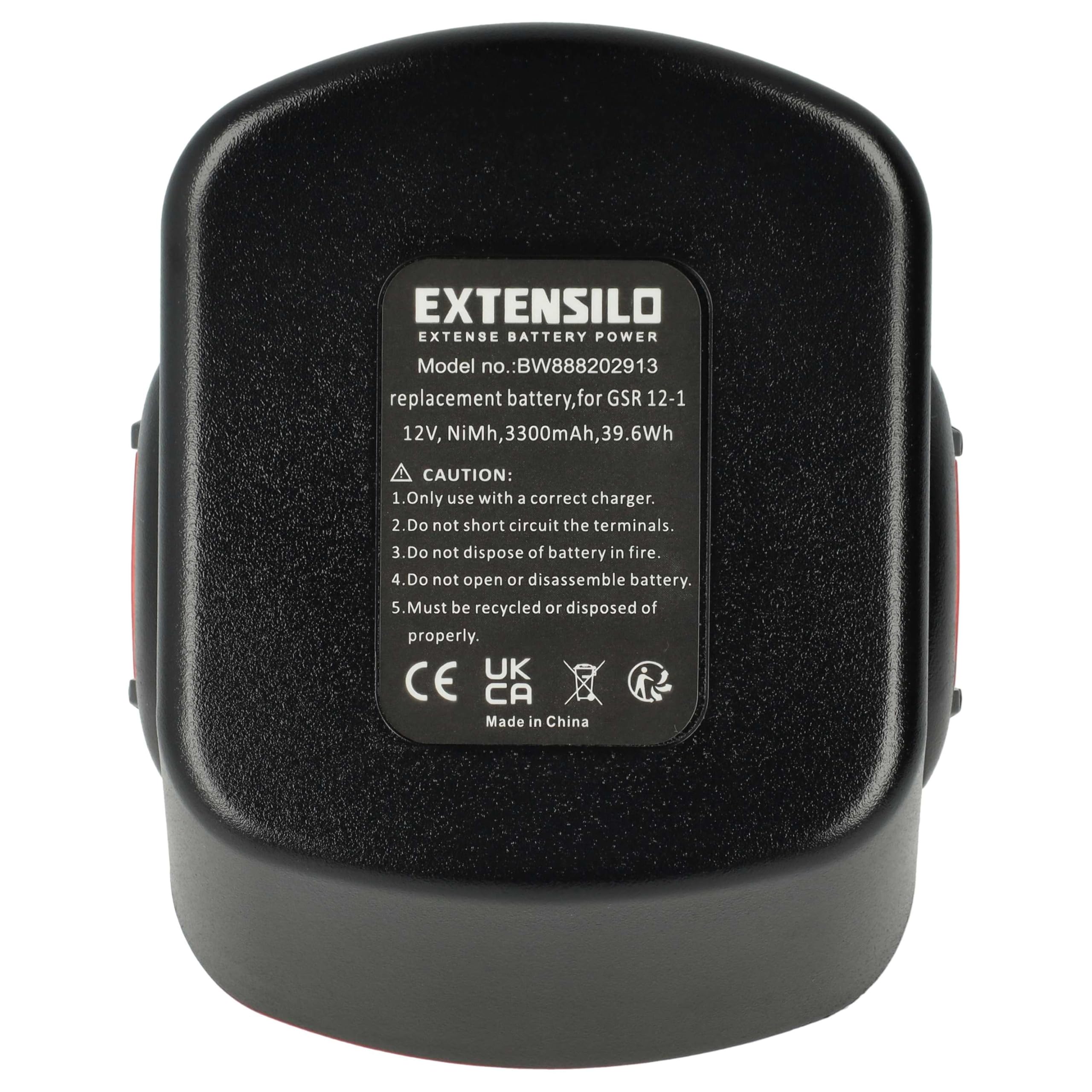 2x batteria compatibile con Strapex STB65, STB63, STB61 utensile (3300 mAh, NiMH, 12 V)