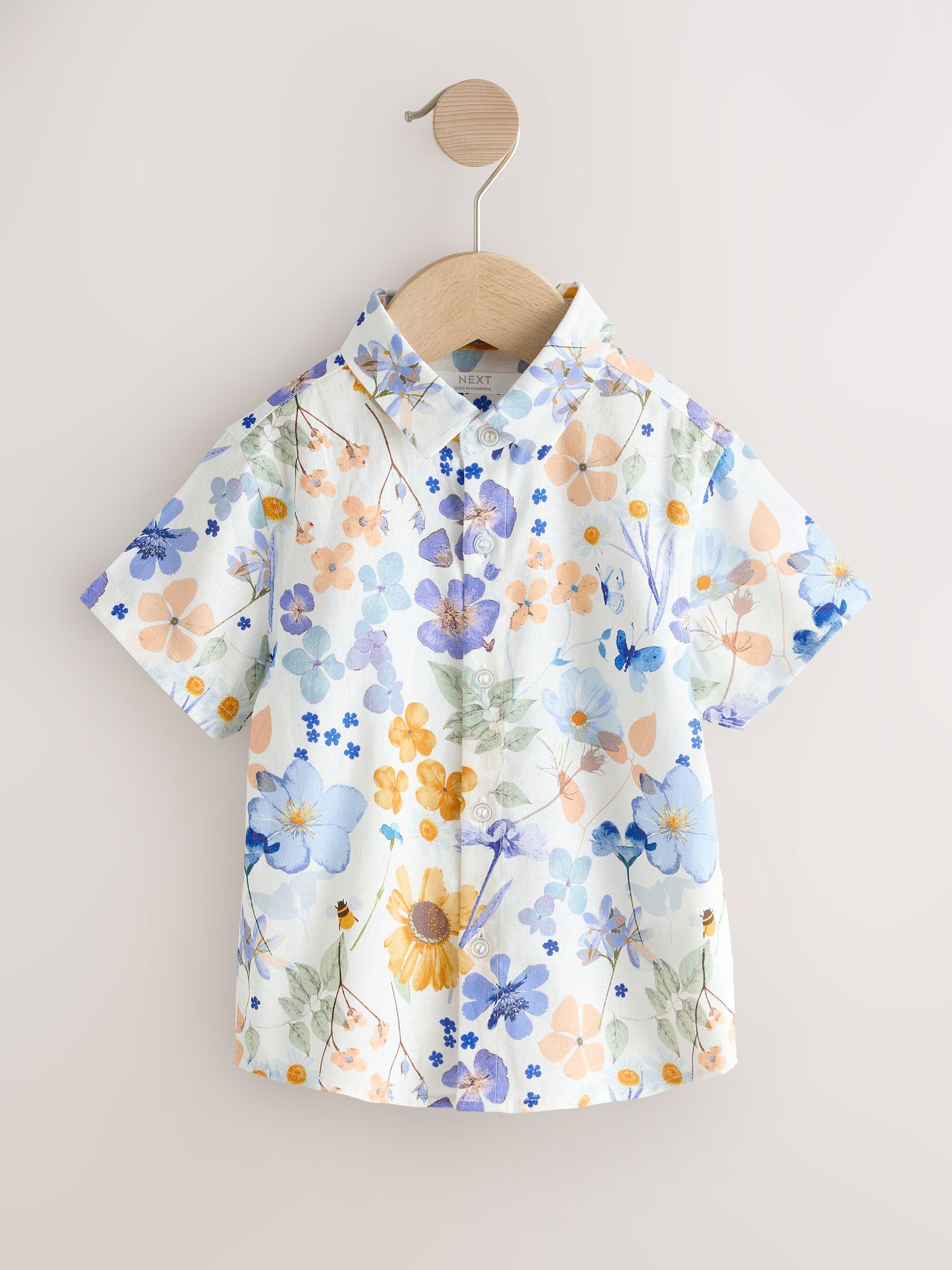 NEXT Ragazzo Completo con camicia, shorts e bretelle