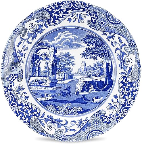 Miniatura 2 de Spode Juego de 4 platos de ensalada italianos azules, 7.25 pulgadas, loza fina de loza, fabricados en Inglaterra, aptos para lavavajillas