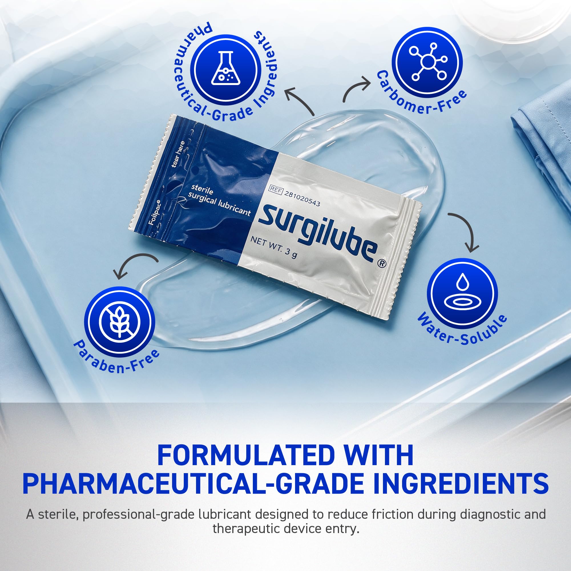 Surgilube Sterile Lubricant - Carbomer Free -3 Surgilube Sterile Lubricant - Carbomer Free -3