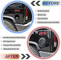 Vista 2 de Tapa del tanque de gasolina con bloqueo de puerta para Hummer H2 2003-2009, accesorios para llenado de combustible, tapa de gasolina, tapa de tapa