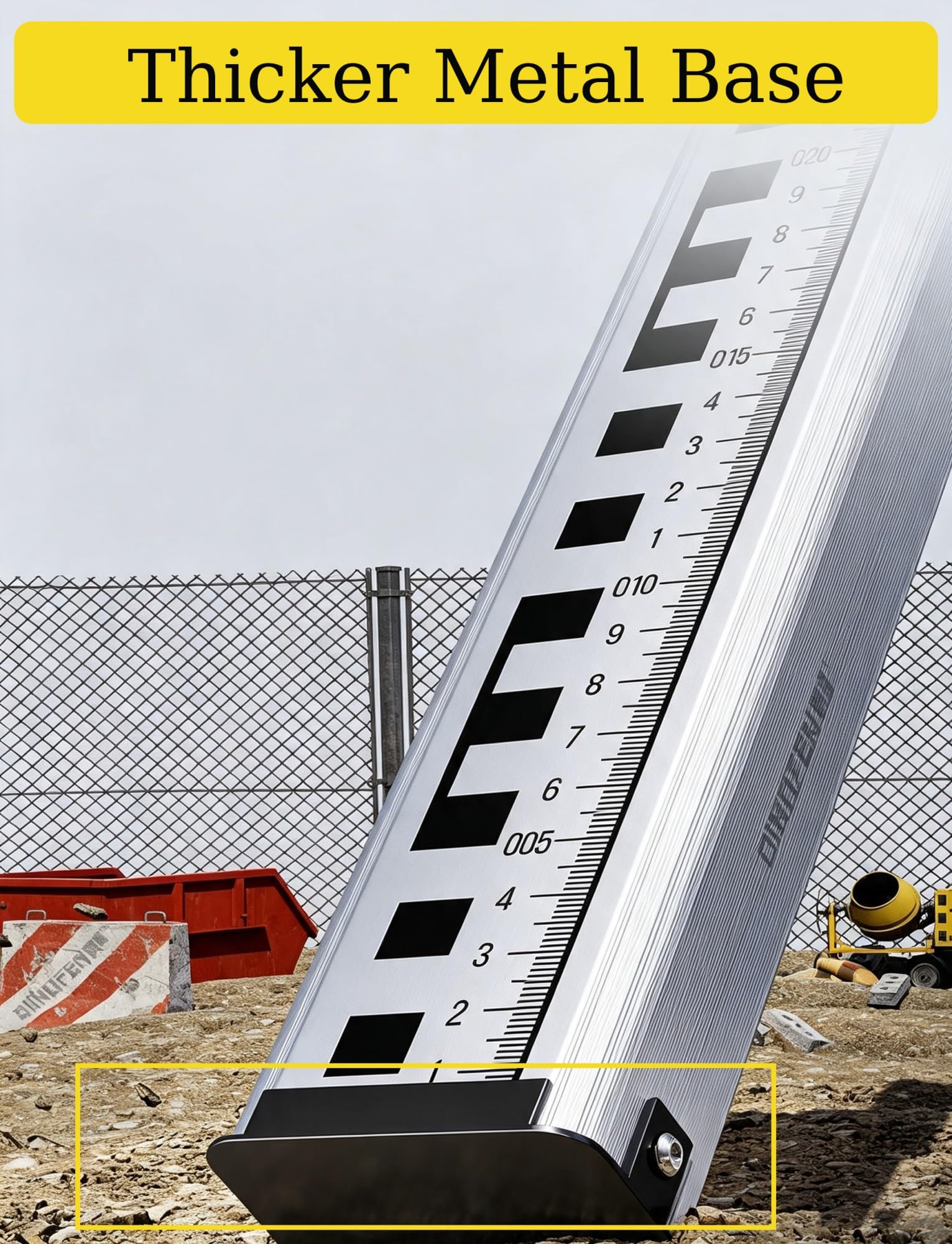 Mira telescópica de Aluminio con Nivel de Burbuja para topografía y construcción.