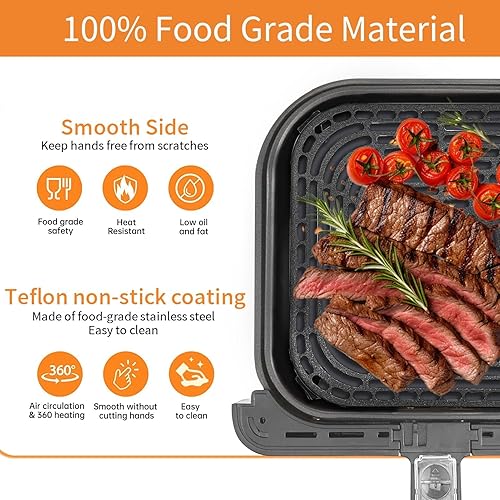 Miniatura 5 de Sartén para freidora de aire COSORI TurboBlaze de 6 cuartos de galón, antiadherente de 8.9 x 8.9 pulgadas, cuadrada, piezas de repuesto, accesorios,