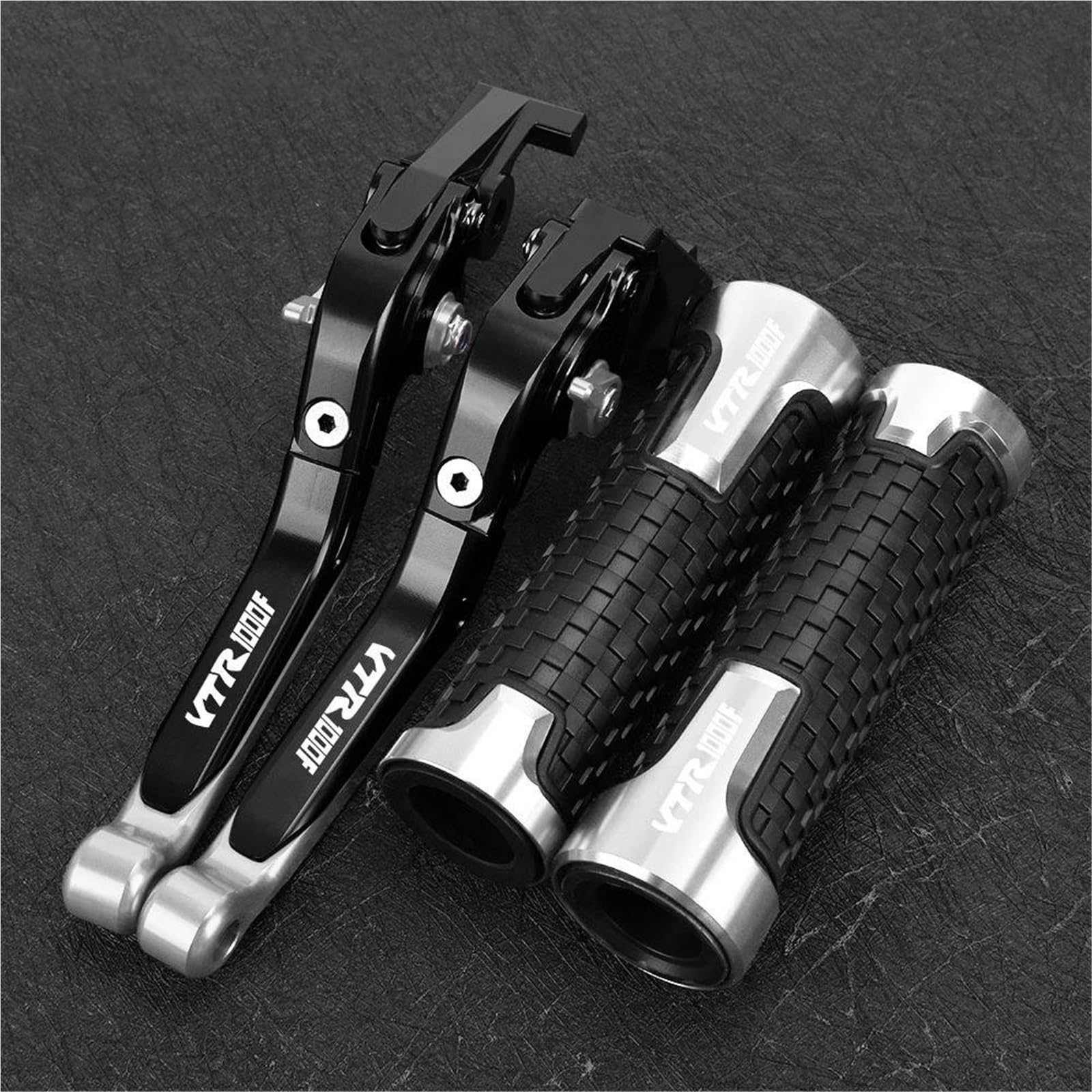Tgvselpj Black3 Motorcycle Part 7/8" 22Mm Motorcycle Parts Adjustable Pivot Brake Clutch Levers Control Handles For H-Onda Vtr1000 Vtr1000f Firestorm 1997-2007(Black3)