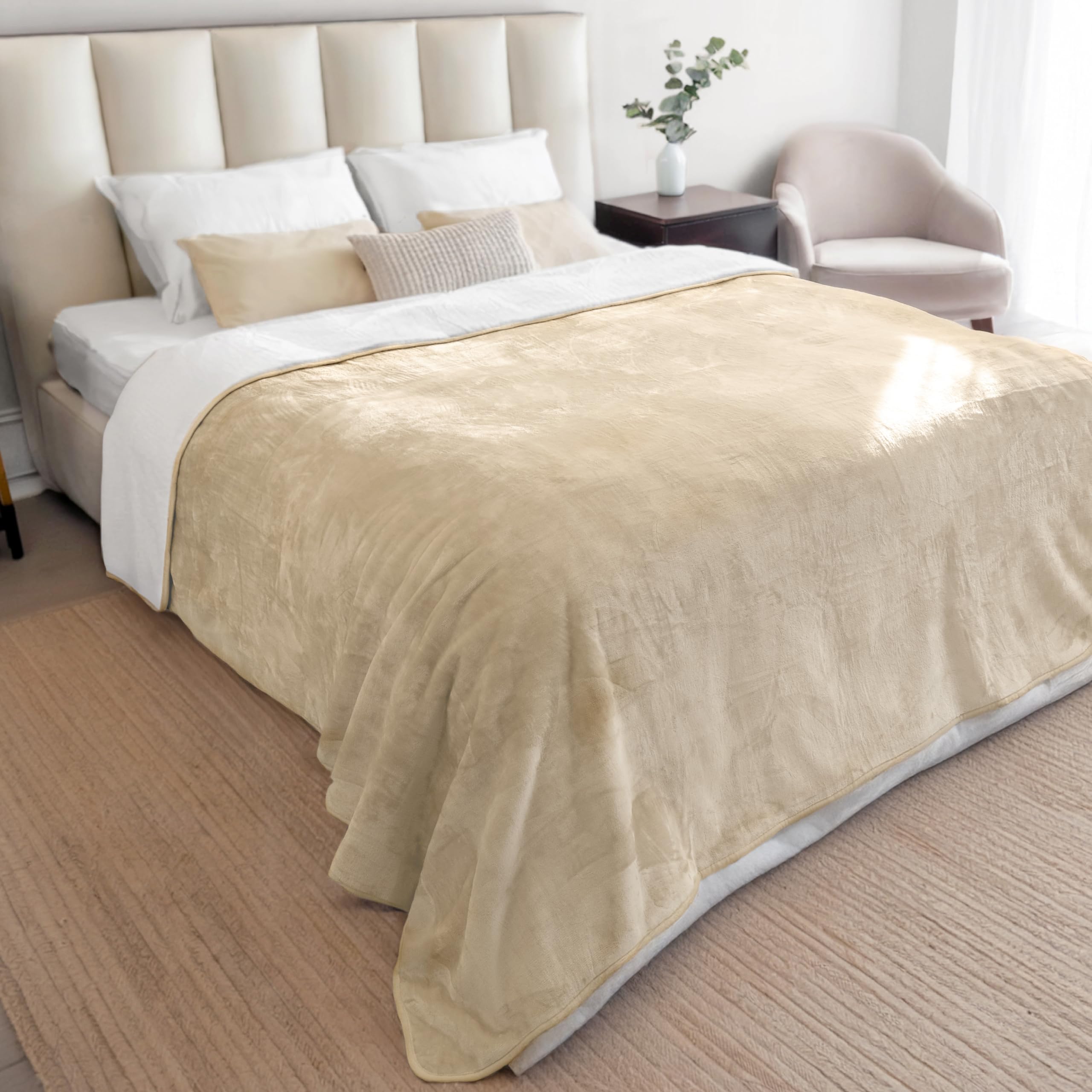 Dreamzie - Coperta Impermeabile per Cani 218x228 cm - Copridivano Reversibile in Tela e Pile Sherpa