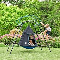 Vista 2 de TP Barra de Mono Trepadora y Fortaleza Colgante OVNI, Gimnasio de la Selva, Diversión Activa al Aire Libre, Edades 3-8