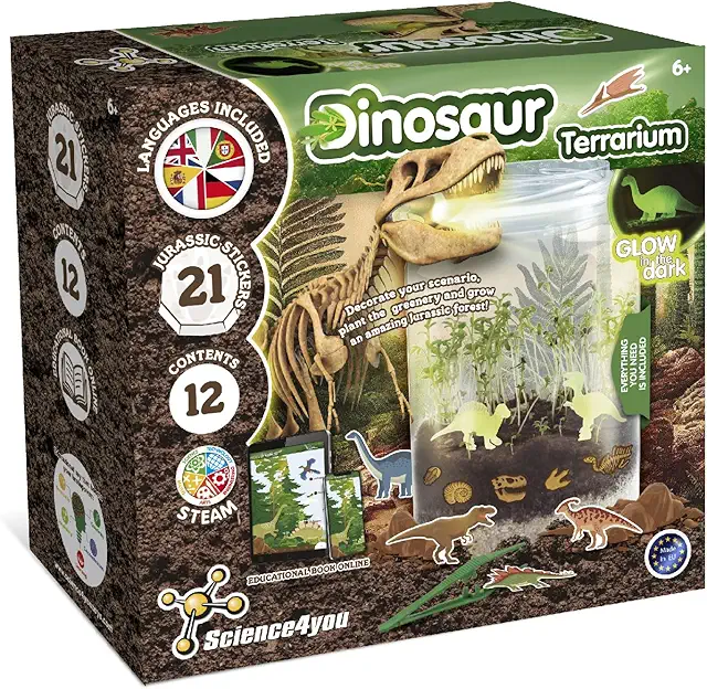 Science4you Dinosaur Terrarium Kit - Build Your Own Jurassic Ecosystem