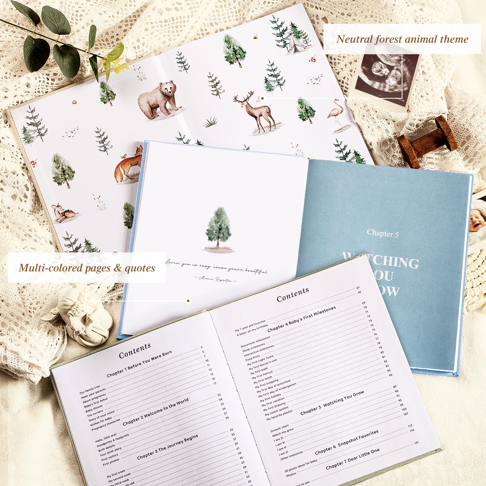 Lanpn Baby Memory Book for Boy Girl, The Story of You - Image 3