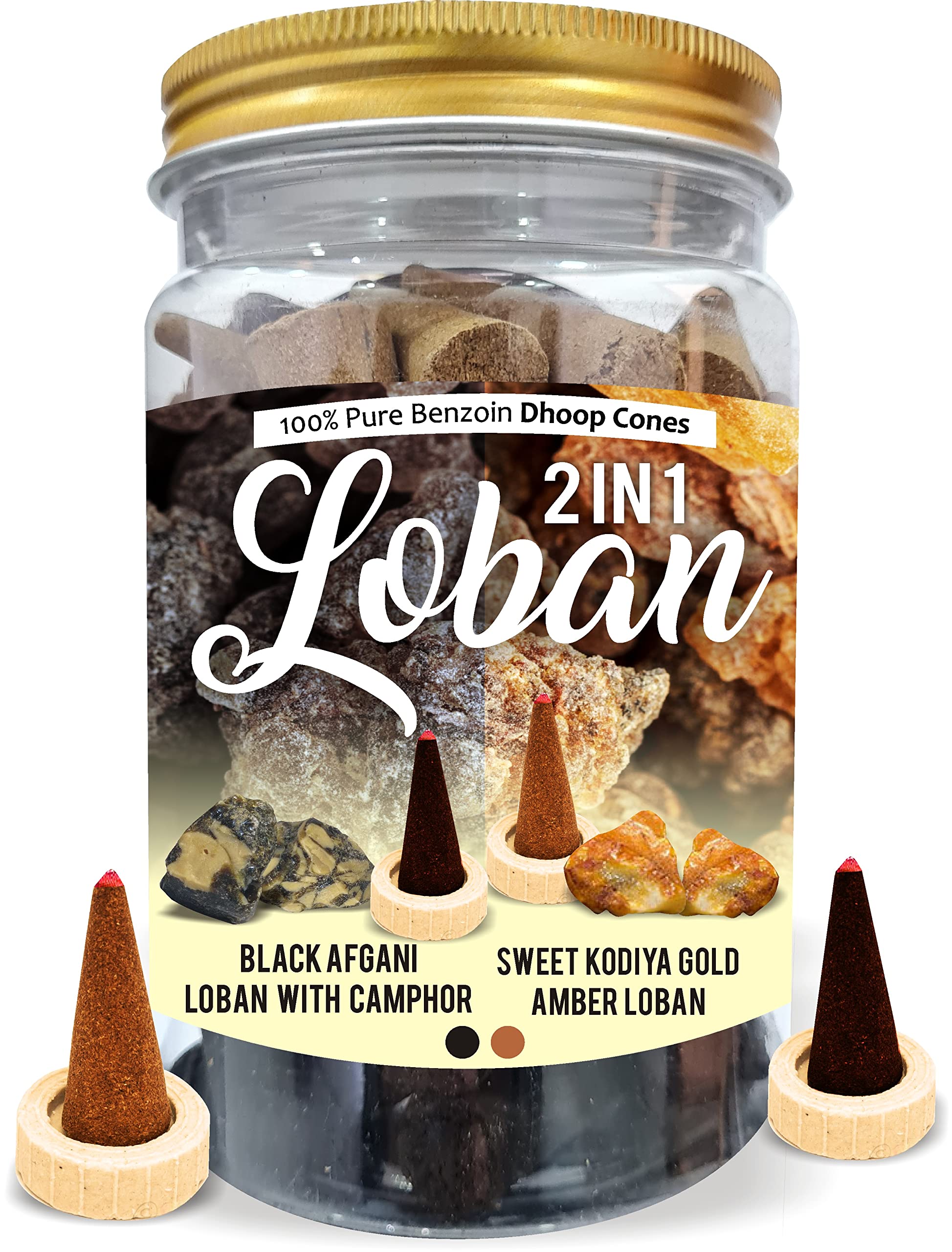 Natural Fragrance Dhoop Cones for Home Fragrance and Worship (2 in 1 Loban Cones)