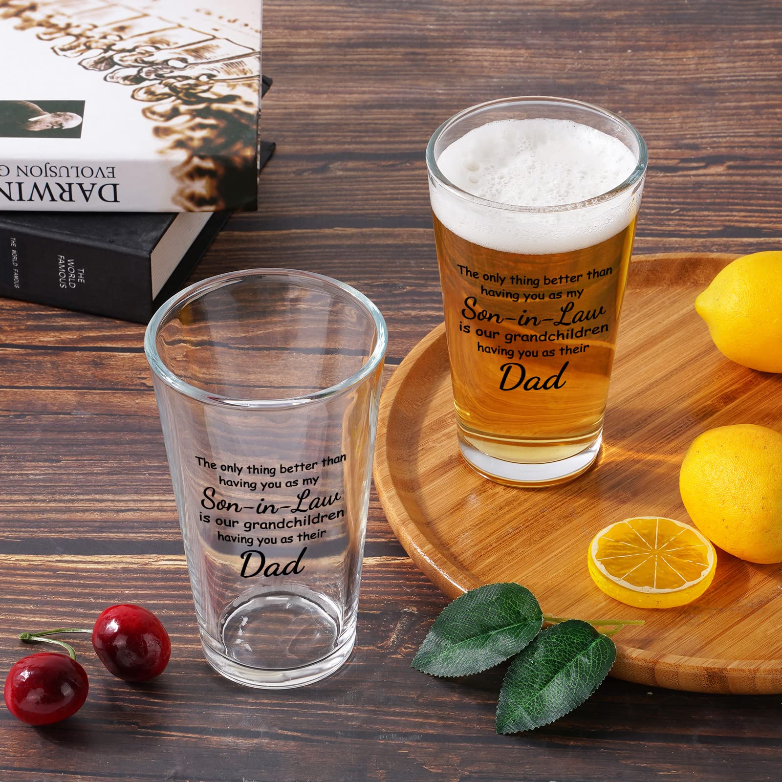 Lustiges Bierglas Für Schwiegersohn – Mit Spruch, 425 Ml, Aus Lebensmittelechtem Glas (transparent)