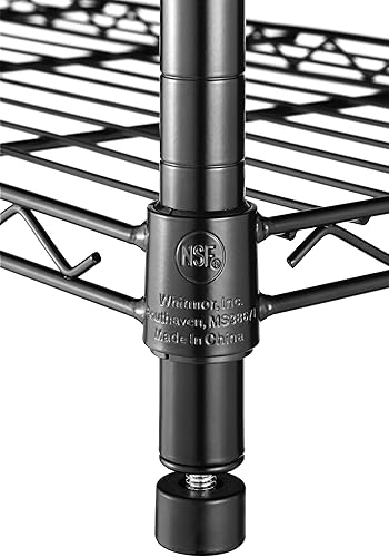 Miniatura 8 de Whitmor Supreme - Pies niveladores de 350 capacidad por estante estantes ajustables 3 niveles color negro