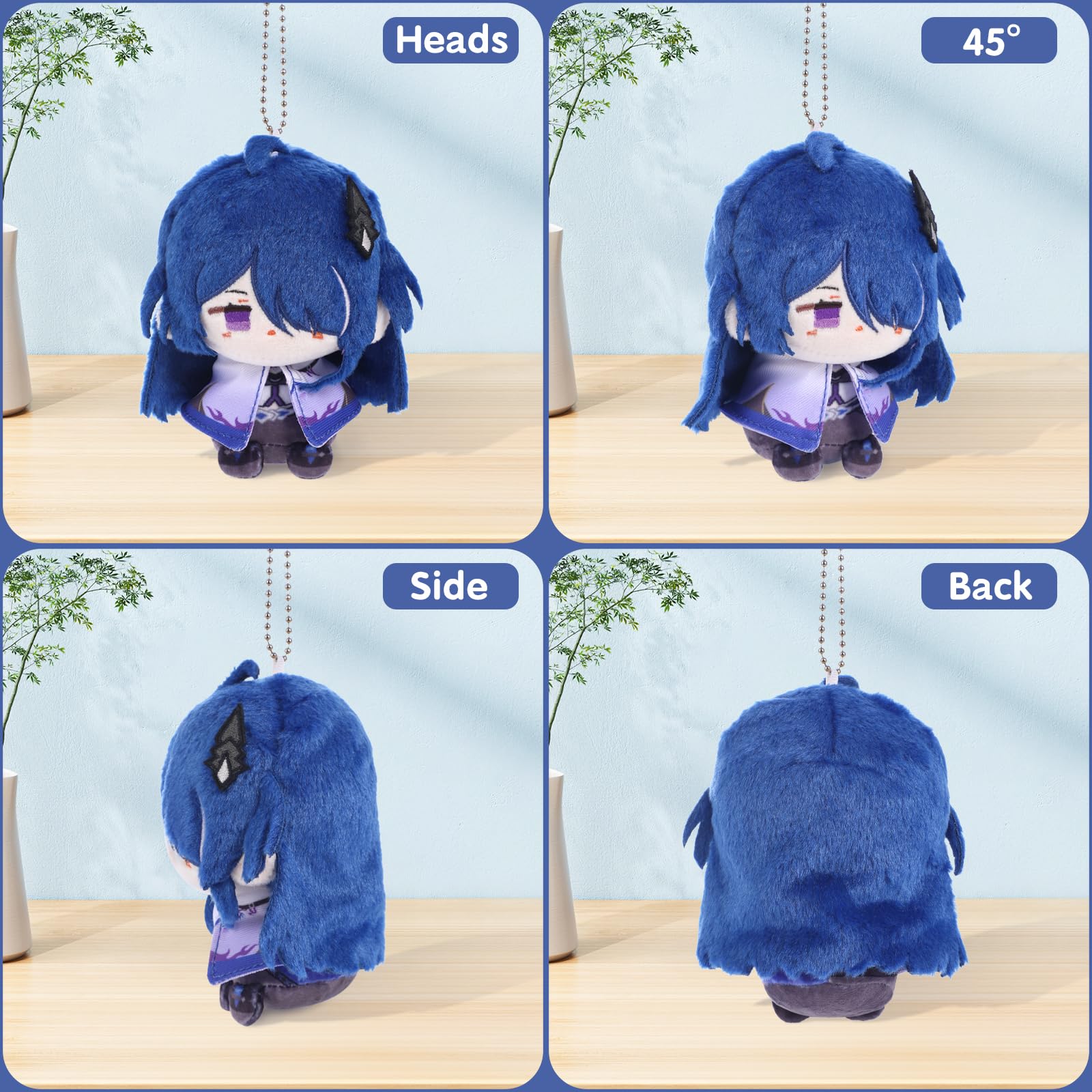 UTIEHD Anime Game HSR Character Bag Charm, Cute 4-Inch Collectible Keychain Pendant - Image 2