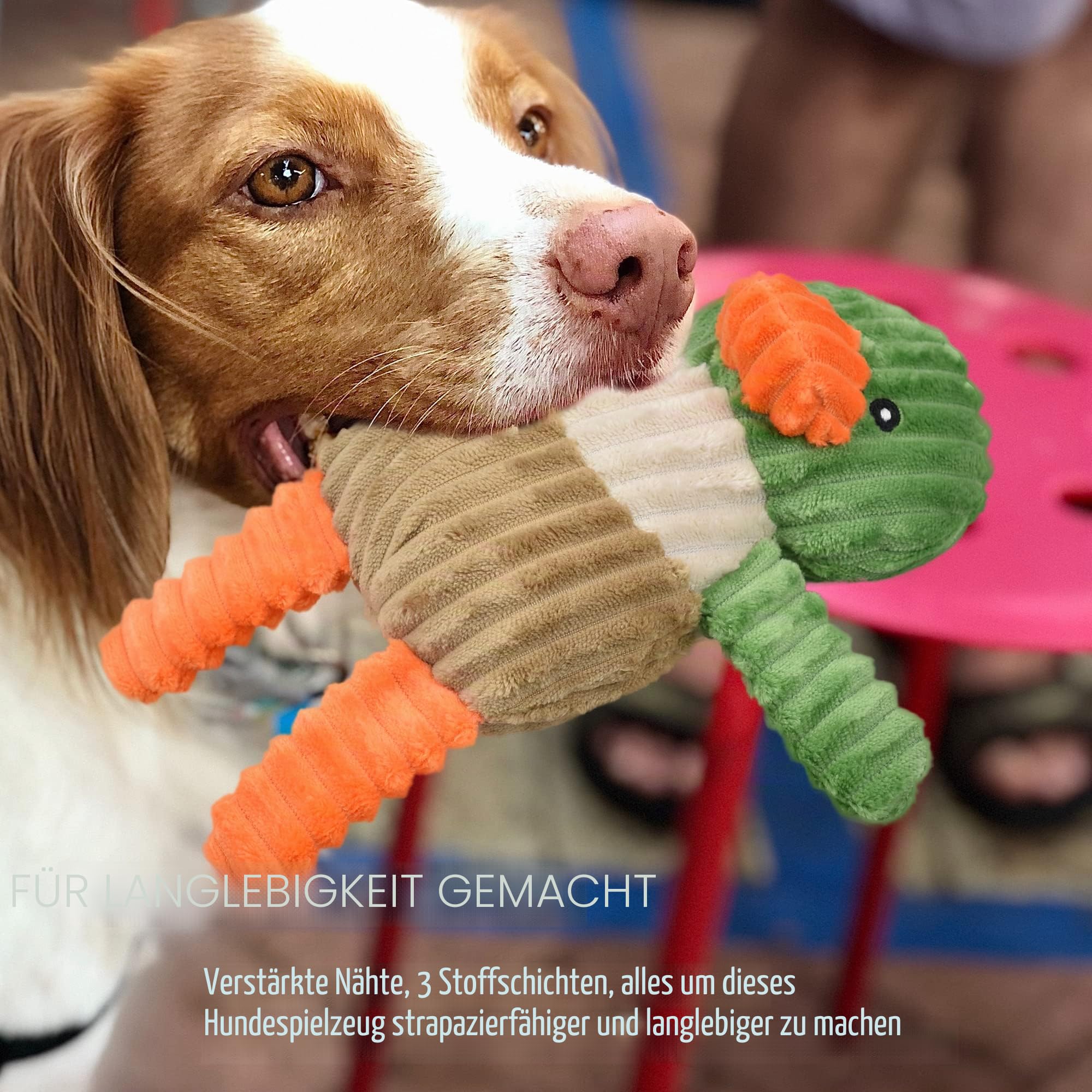 LECHONG 5er-Pack Quietschspielzeug für Hunde, Robuste Plüschtier-Spielzeuge für Große/Mittlere/Kleine Hunde, Kuschelweiches Hundekauspielzeug-Set