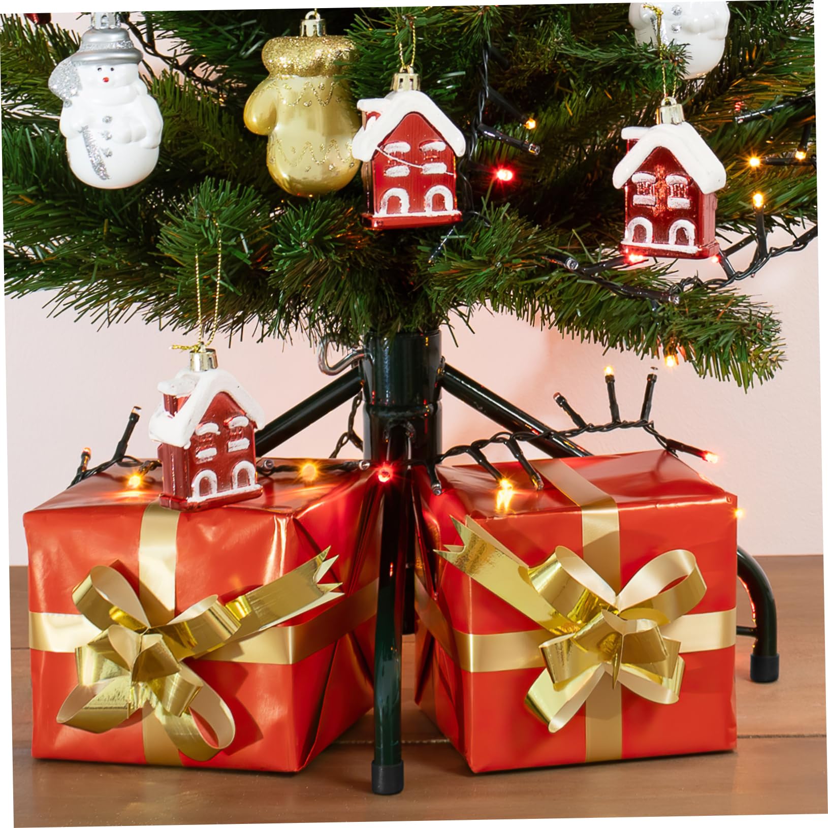 GOOHOCHY Artificial Christmas Tree Bracket Holder Sturdy Xmas Tree Stand Base for Decorations Height Convenient Easy to Install