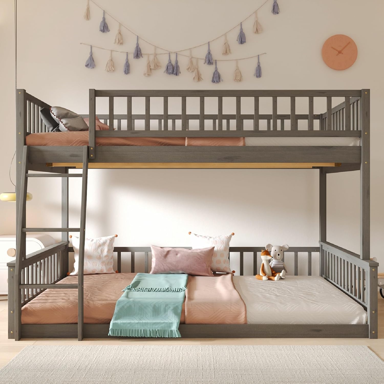 Merax Full XL Over Queen Bunk Bed with Trundle