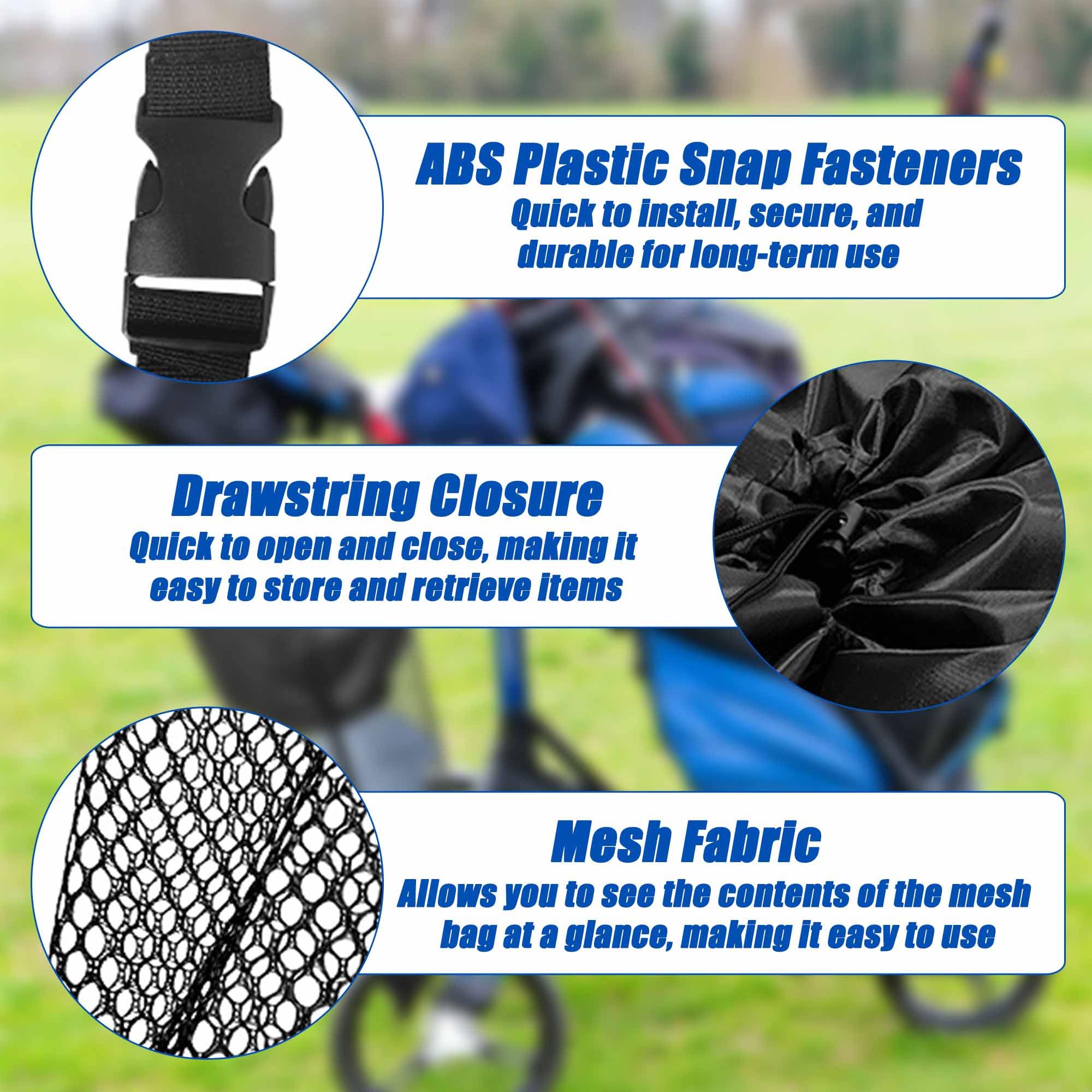 Golfwagen Aufbewahrungstasche 40x52 5 cm Golftrolley Zubehör Netz Organizer Tasche für Golf Push Cart Golfwagen Zubehör Mesh Tasche Aufbewahrungsnetz Bälle Tees Handschuhe