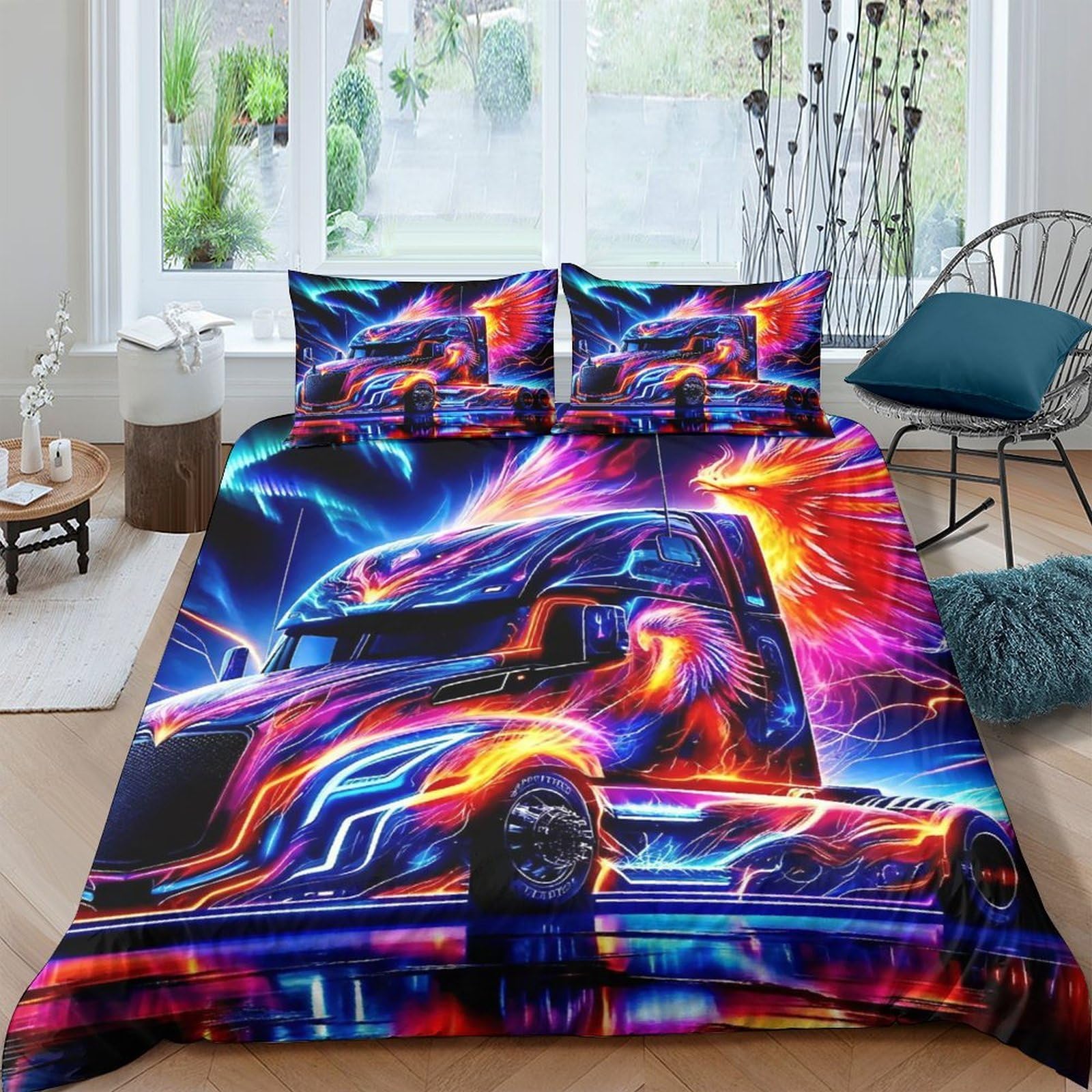 Ensemble de literie voitures de fret parure de lit 3D homme femme