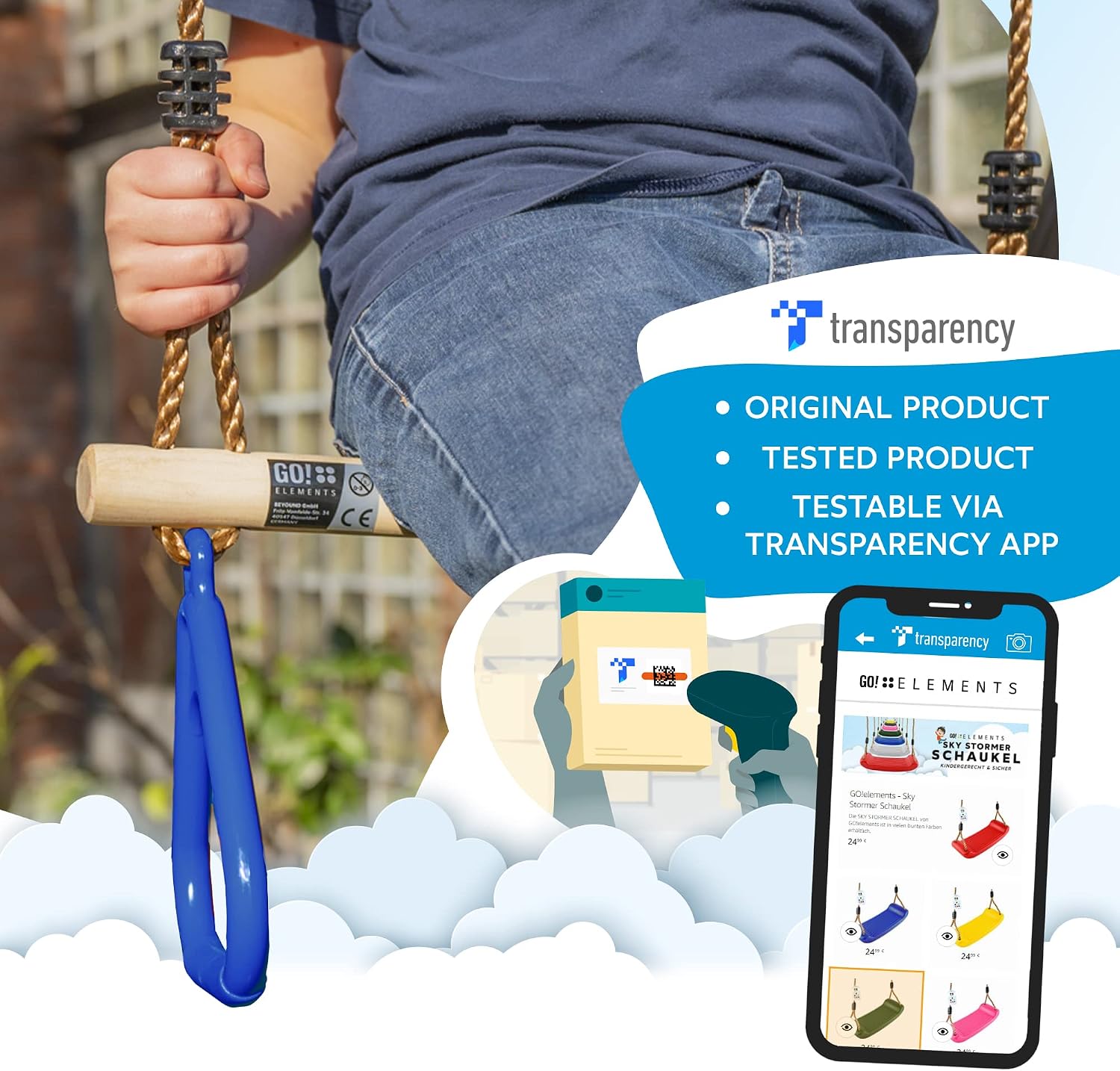 Trapeze Swing Bar for Kids Indoor & Outdoor | Adjustable Trapeze Bar with Rings for Swing Set | Hanging Gymnastics Bar for Monkey Bars, Ninja Course & Play Set