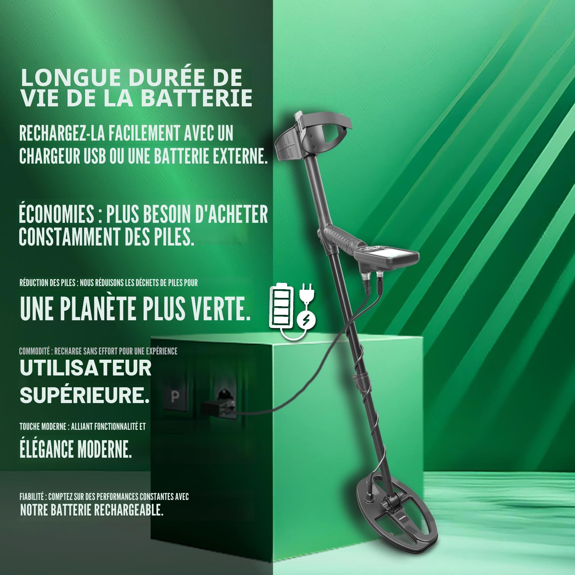Nokta Simplex Lite Détecteur de Métaux avec Bobine de Recherche DD étanche de 24 cm, Vibration pour détecter sous l'eau, Plage et Tous Les Modes de Recherche de métaux