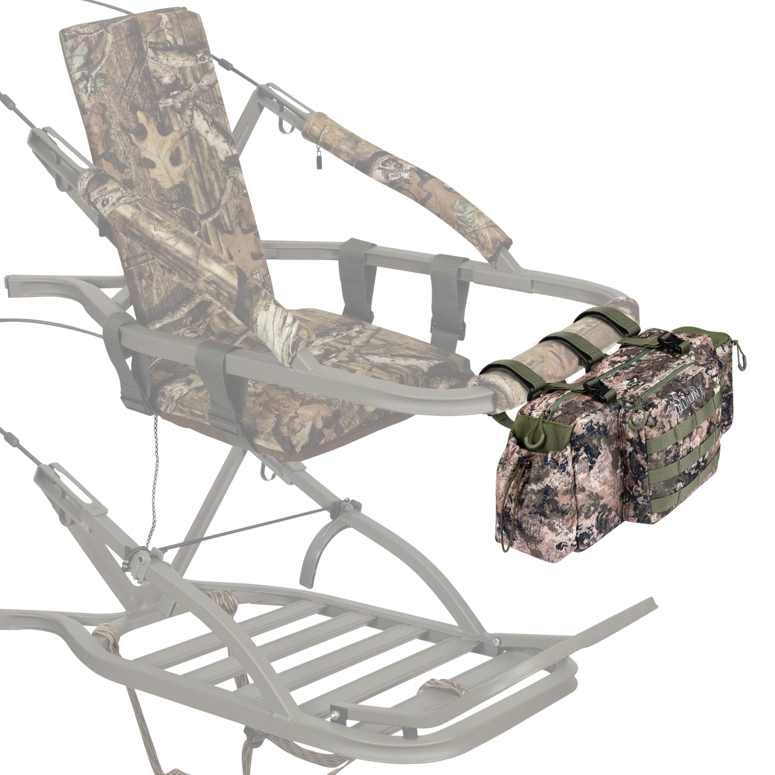 UIIHUNT Treestand - Bolsa de almacenamiento frontal, accesorios de soporte para árbol para caza, accesorios de árbol, accesorios de soporte de árbol, camuflaje