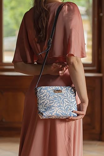 Vista 4 de William Morris Strawberry Thief Mini Satchel Crossbody Bag de Siganre