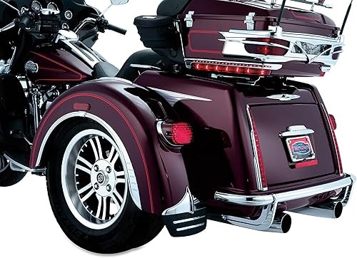 Miniatura 4 de Kuryakyn Accesorio de acento de motocicleta 7223: Acentos de parachoques trasero para motocicletas Harley-Davidson Trike 2009-19, cromado, 1 par