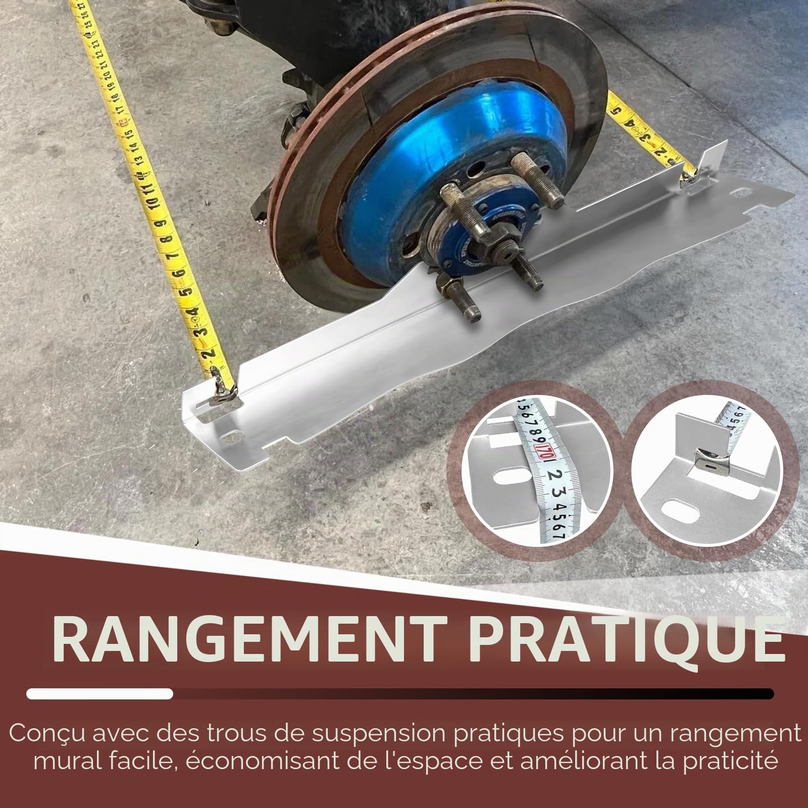 LIROPAU Outil de Parallélisme des Roues Paquet de 2 Plaques d'outils d'alignement des Orteils Robustes, d'outils d'alignement de Roues en Acier Inoxydable pour Voitures, Utilitaires & Camions