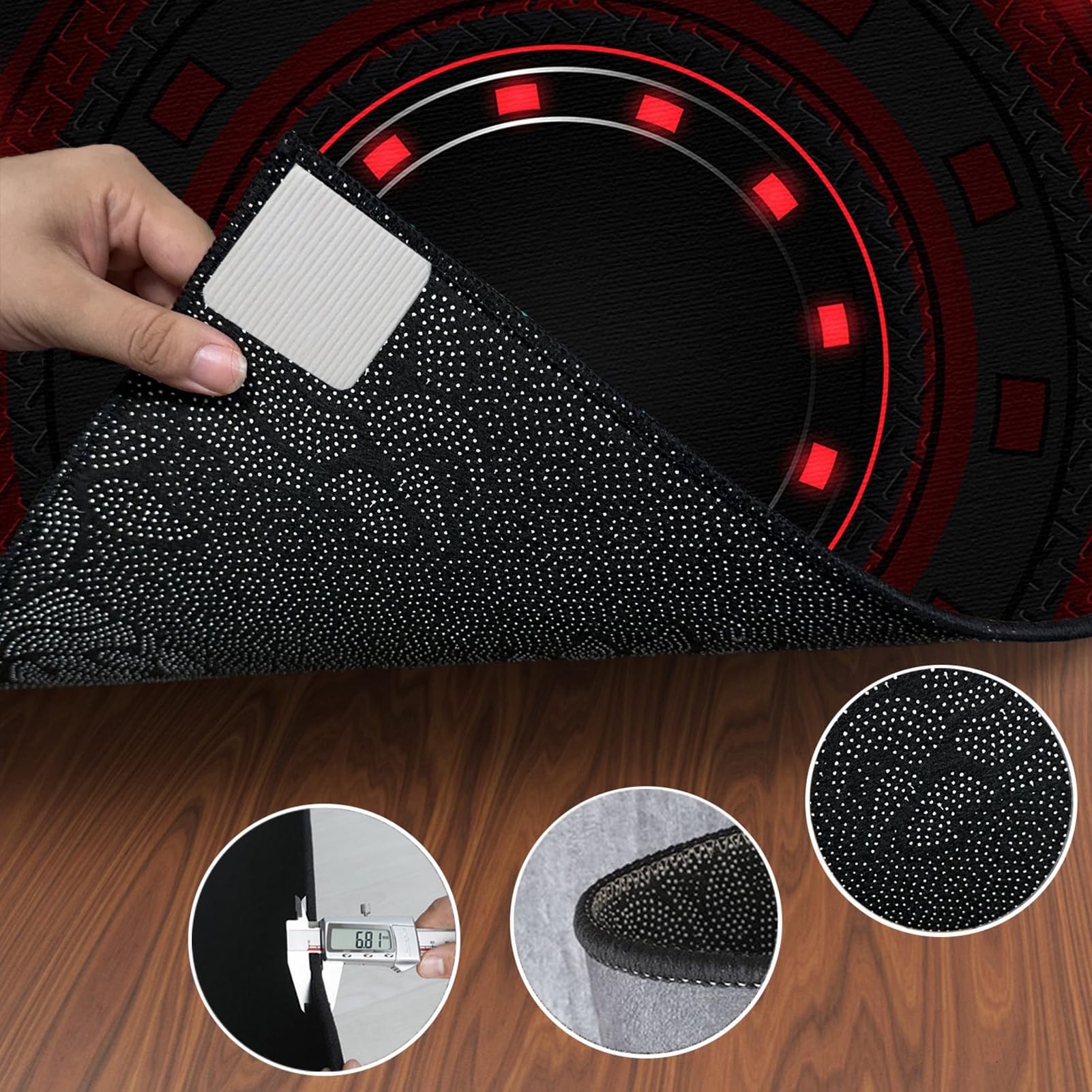 230 x 200 cm Tappeto per Batteria Acustica | Tappetino a Tamburo | Tappetino per Batteria Drum | Tappeto Insonorizzato per Batterie per Elettroniche Rullante Snare Drum Grancassa Strumenti Musicali