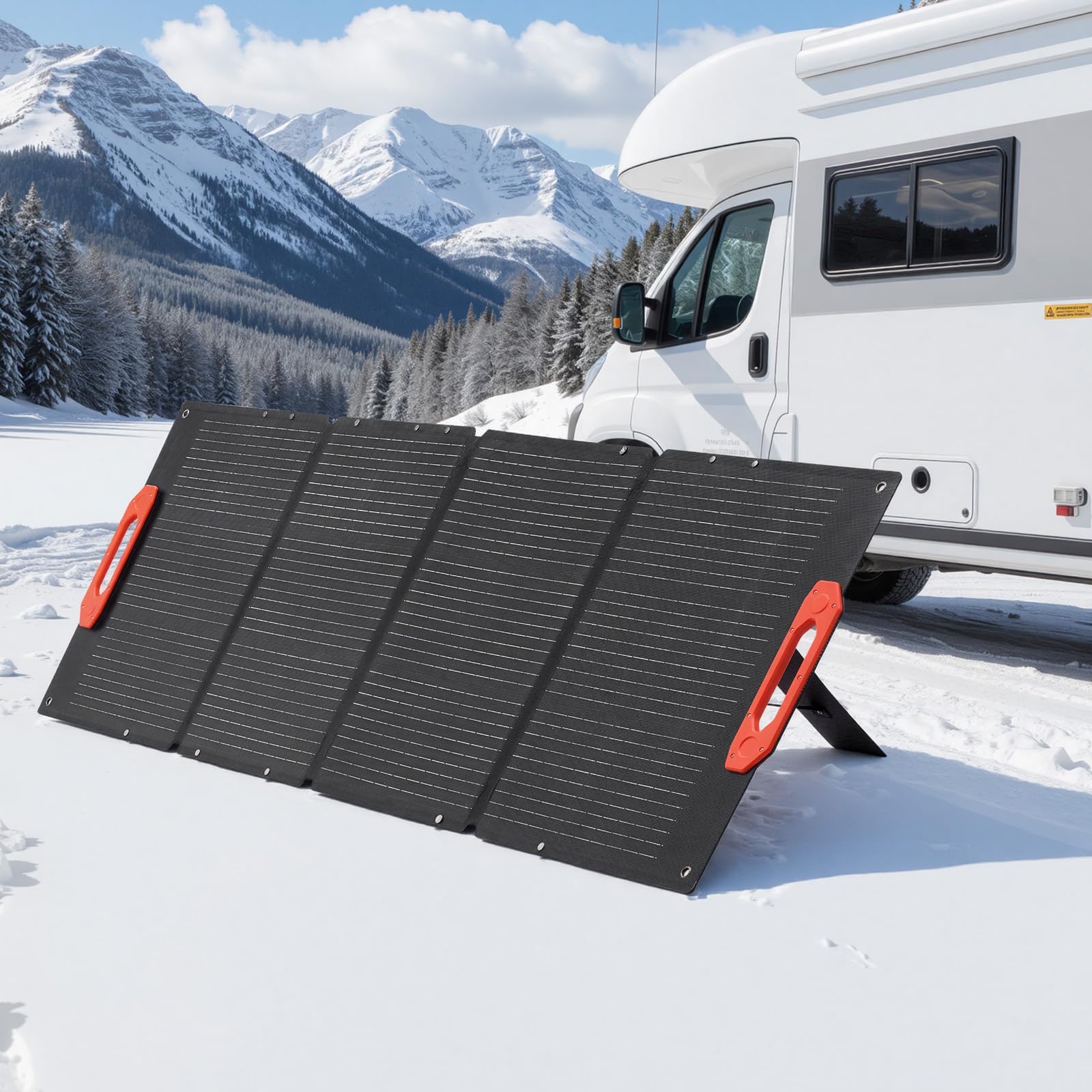 VEVOR Pannello Solare Monocristallino Pieghevole da 150 W, Pannello Solare Monocristallino ETFE Portatile con Alta Efficienza, Uscita MC4, Porte USB, IP67 Impermeabile per Centrali Elettriche