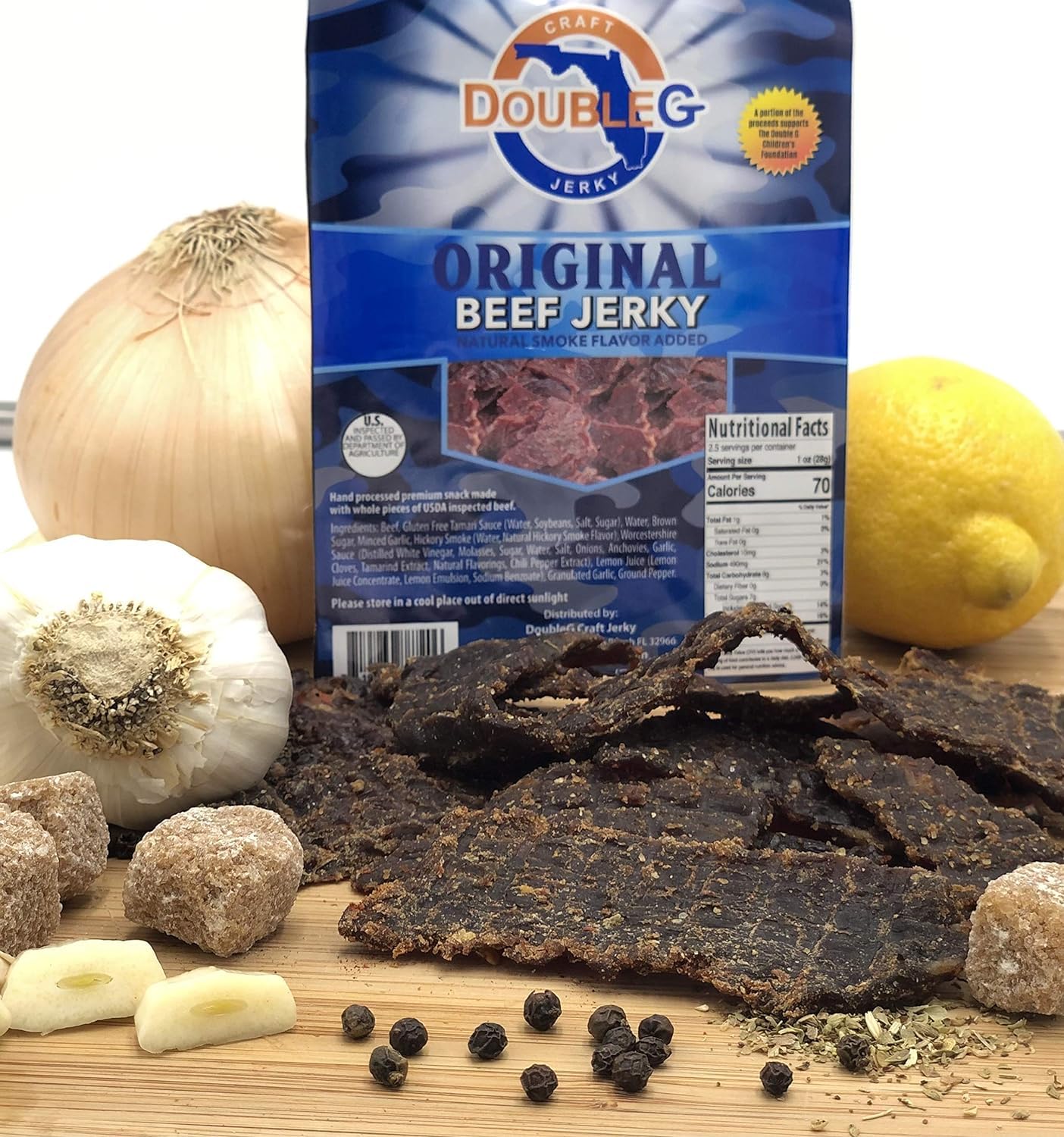 Double G Craft Jerky Quality Snack | Healthy Beef Jerky Snack | Excellent Energy for Disc Golfers | Garrett Gurthie Jerky | (2.5 Ounce, Original)