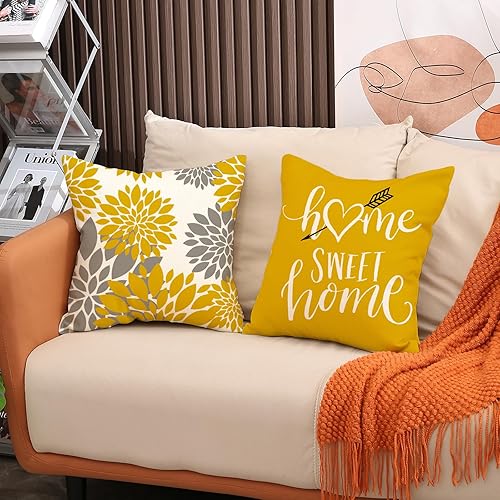 Miniatura 10 de Juego de 4 fundas de almohada de 18 x 18 pulgadas, modernas fundas de almohada para sofá, decoración para el hogar, exterior, tela de lino