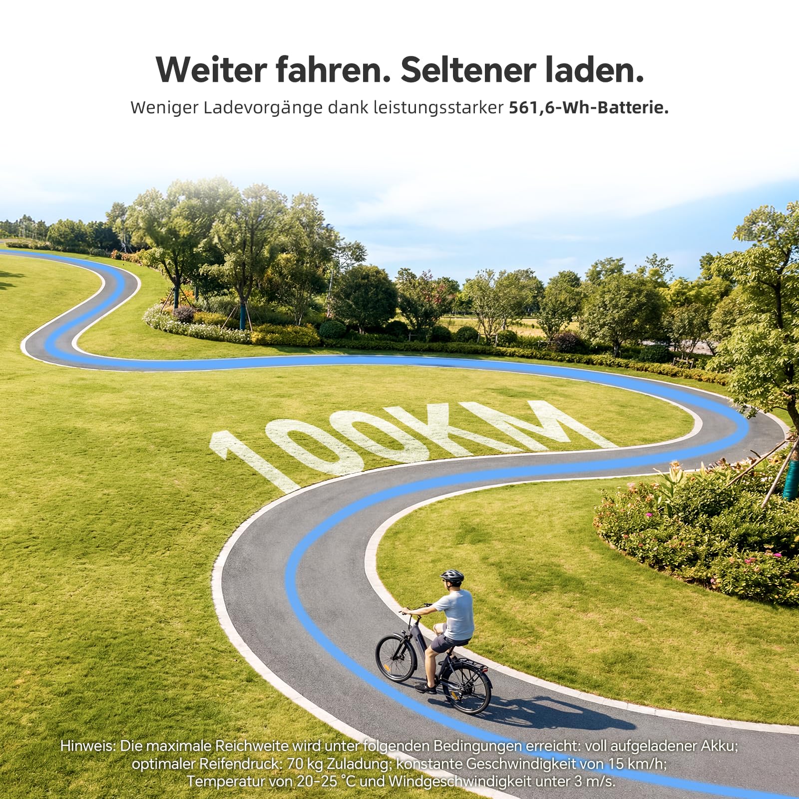 Touroll E-Bike für Erwachsene, 26" City Trekkingrad mit Hydraulischen Scheibenbremsen, 250W Motor, 100km Reichweite, 36V 15,6Ah Akku,7 Gänge, Pedelec E-Citybike für Damen Herren