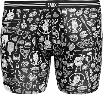 UNDERWEAR, Mens, Vibe Xtra Soft Comfort Boxer Brief Fly, Bun Appetit/Black, Large