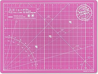 Elan Cutting Mat A4 Pink/Purple, Self Healing Cutting Mat 12 x 9 INCH, 5-Ply Craft Mat, Craft Cutting Board, Art Mat, Imperial Sewing Mat, Hobby Mat, Quilting Supplies, Imperial Cutting Mat