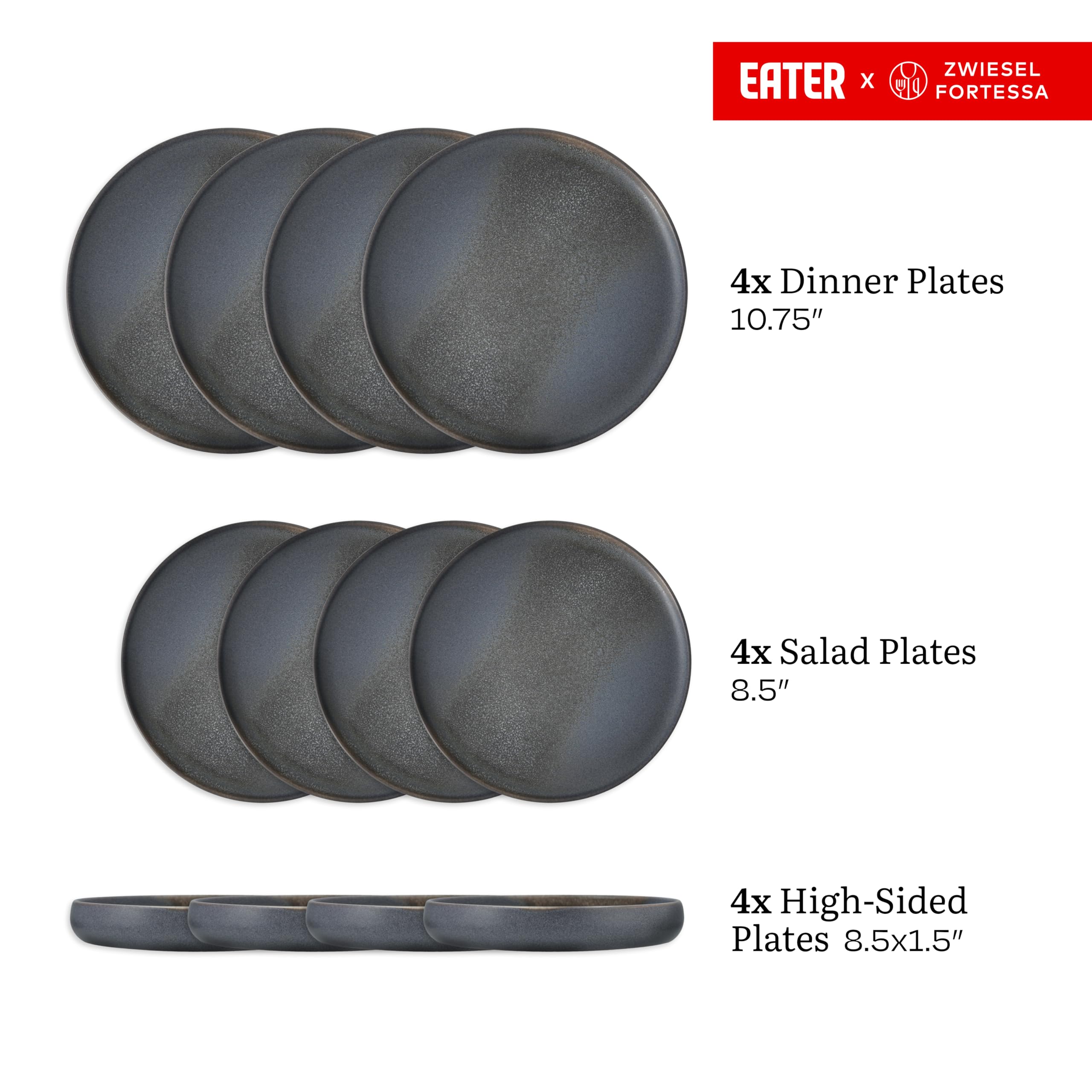 Amazon.com | Eater x Zwiesel Fortessa Foss Stoneware, 12 Piece