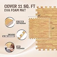Vista 2 de Yes4All Alfombrillas Entrelazadas de EVA, Baldosas de Suelo tipo Rompecabezas, Acolchado de Suelo de Espuma con Borde para Muebles, Espacio