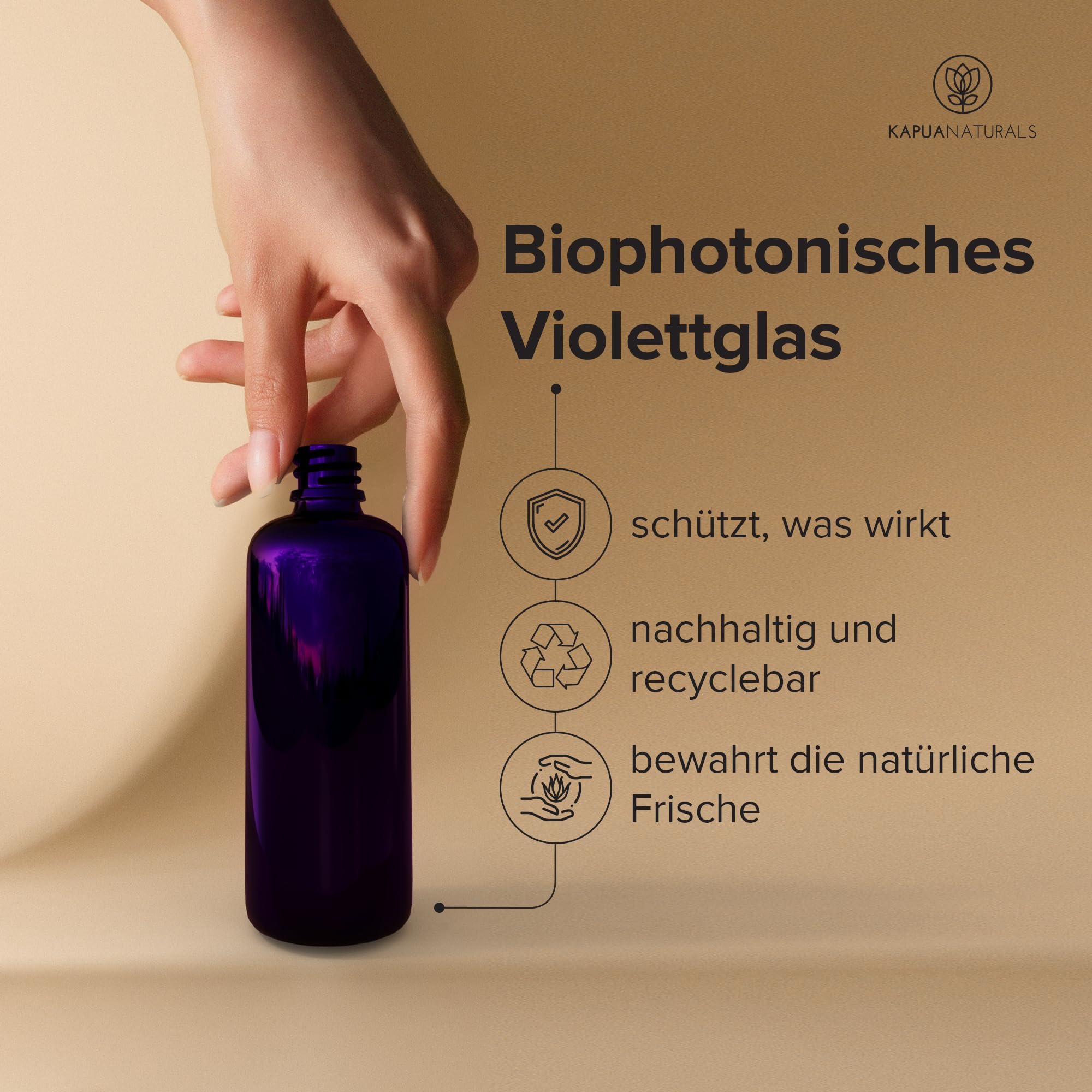 BIO Retinol Serum hochdosiert 100ml • Retinol 5-Fach-Komplex +Hyaluron +Vitamin C ✓ Vegan & BIO ✓ hochwirksam verkapseltes Retinol für strahlende & reine Haut ohne Pickel ✓ Anti Aging Made in Germany