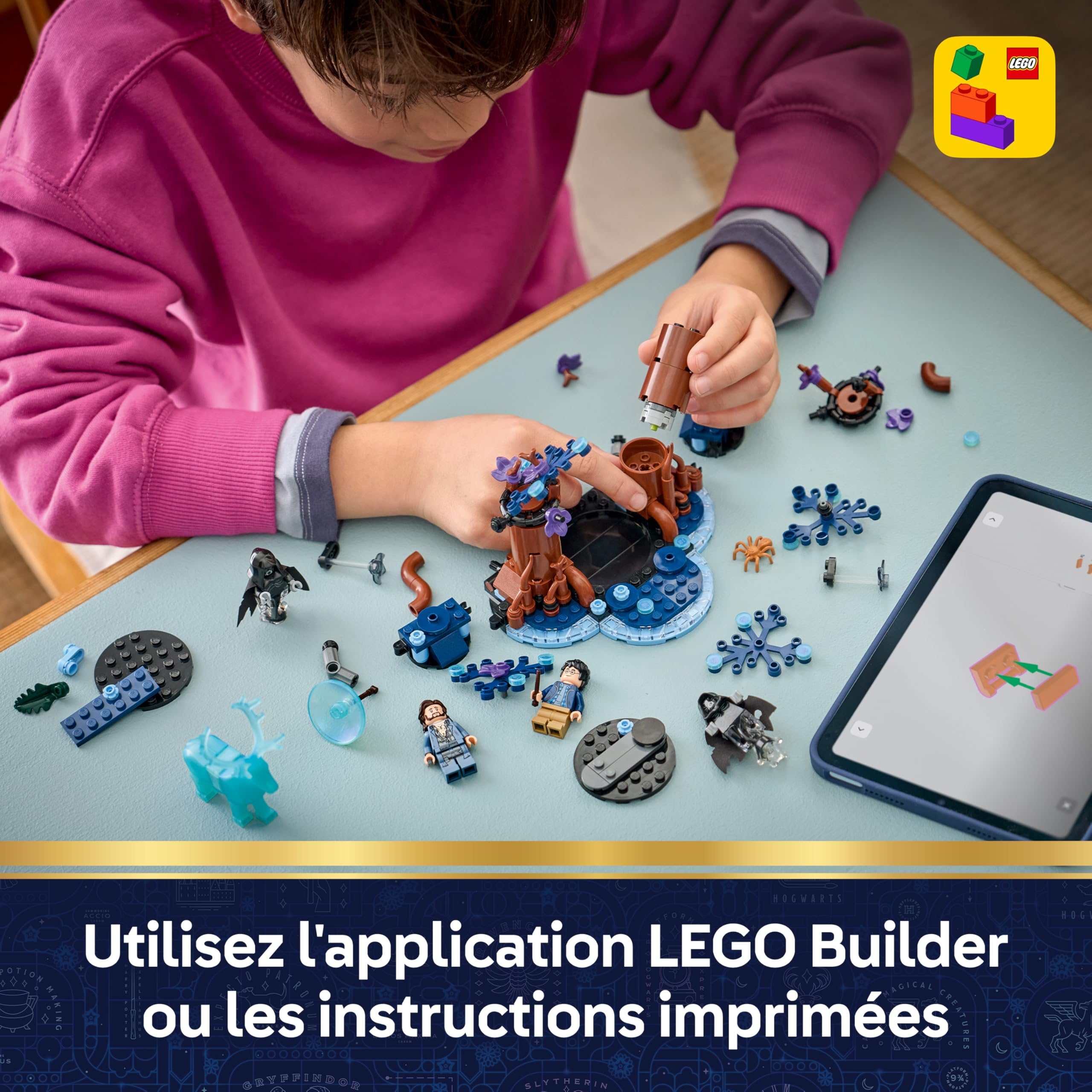 LEGO Harry Potter et Le Prisonnier d’Azkaban La Forêt Interdite : Expecto Patronum - Jouet - Maquette avec Détraqueurs, Cerf & 2 Minifigurines - Cadeau pour Garçon, Fille ou Fan dès 7 Ans 76475