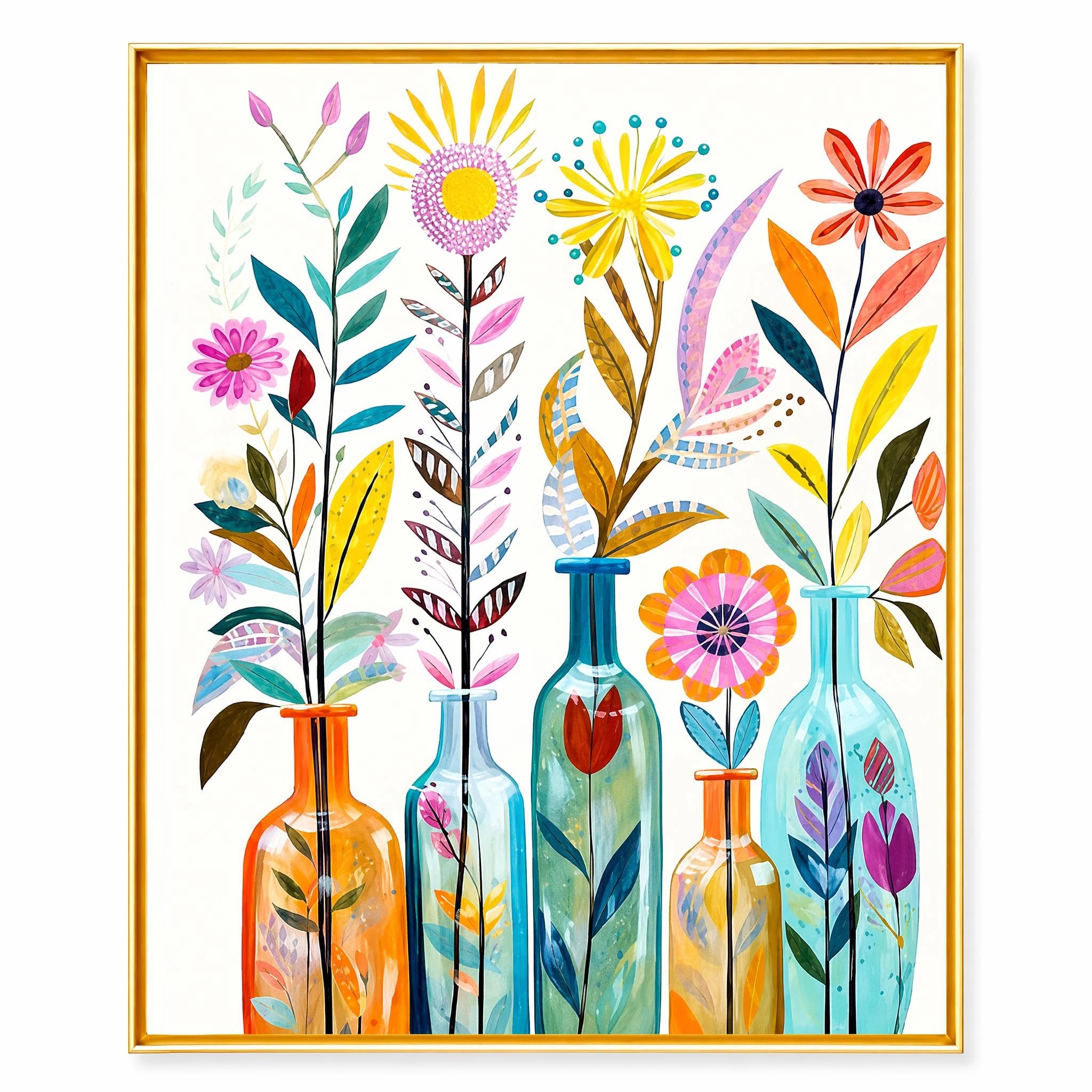 11CT Flower Stamped Cross Stitch Kits for Adults Embroidery Crafts 12"×16"